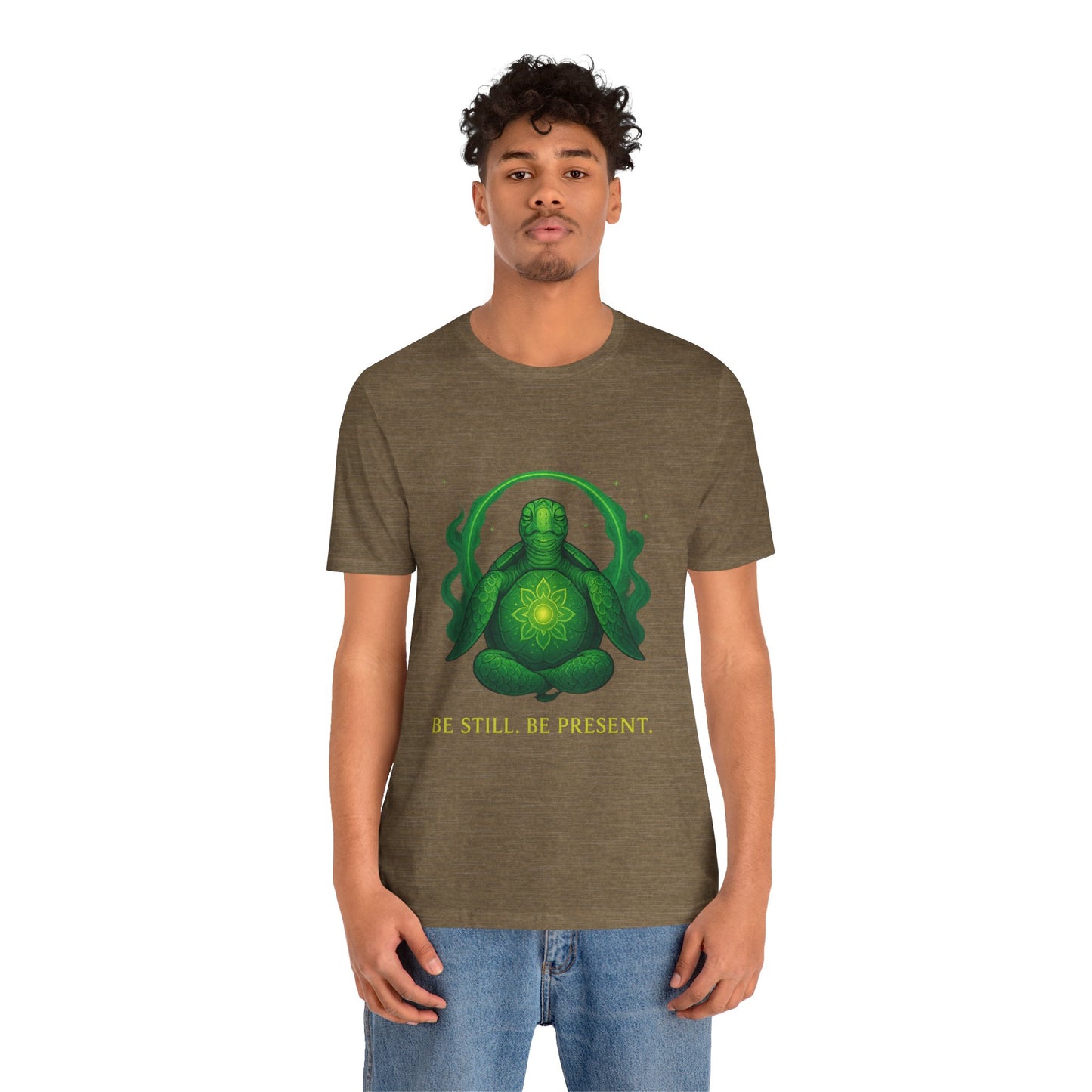 Be Still Be Present Unisex Jersey Short Sleeve Tee