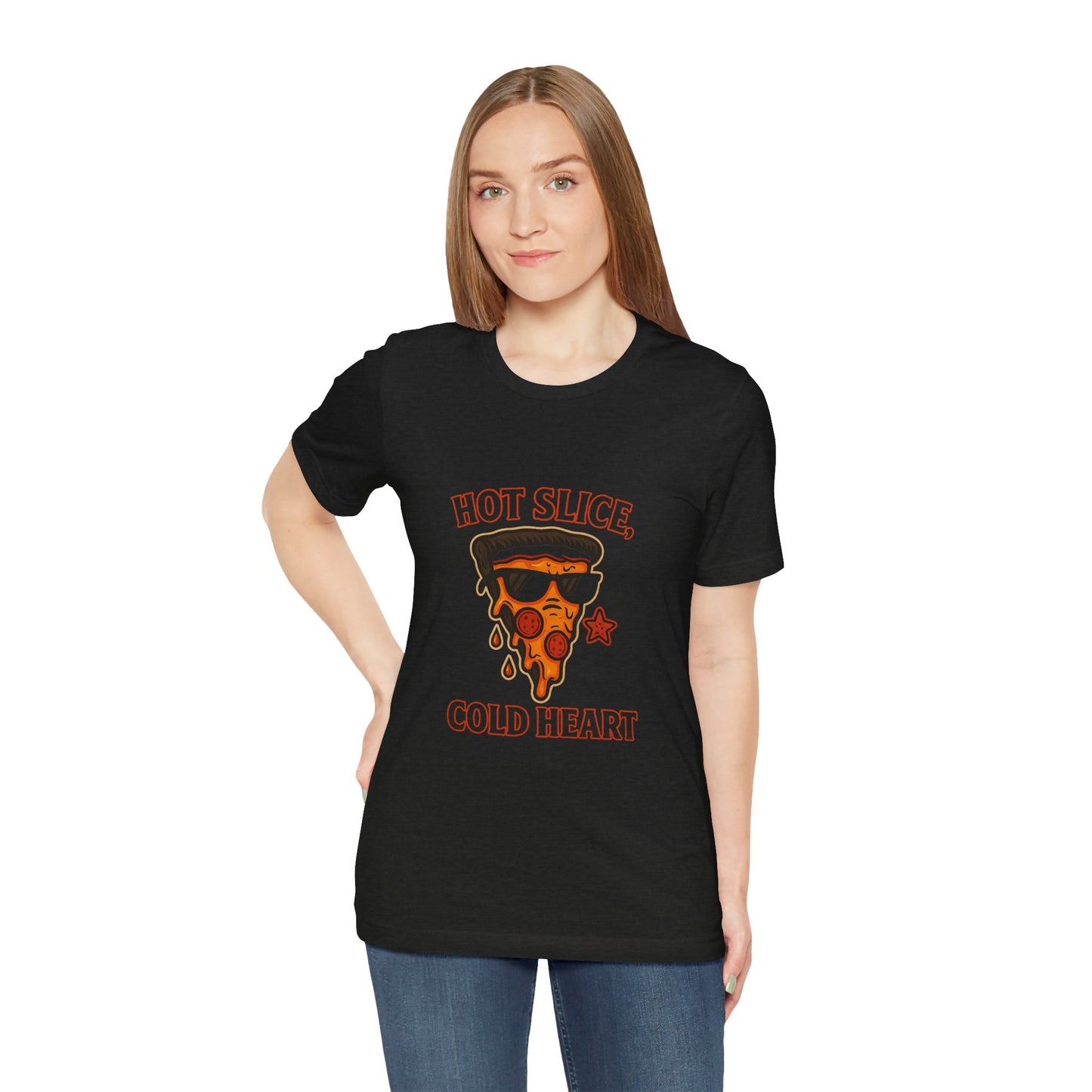 Hot Slice, Cold Heart Goth style Unisex Jersey Short Sleeve Tee
