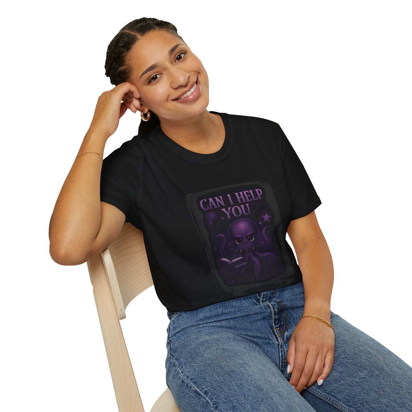 Can I Help You? – Abyss-Level Attitude Unisex Softstyle T-Shirt