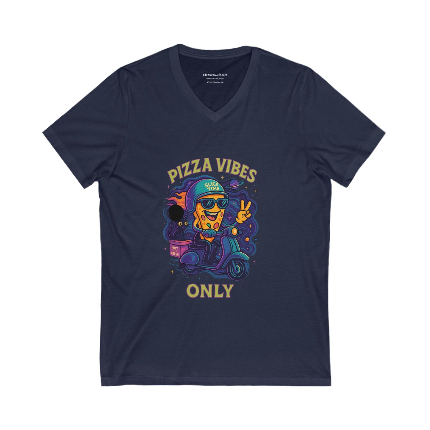 Pizza Vibes Only V-neck Tee
