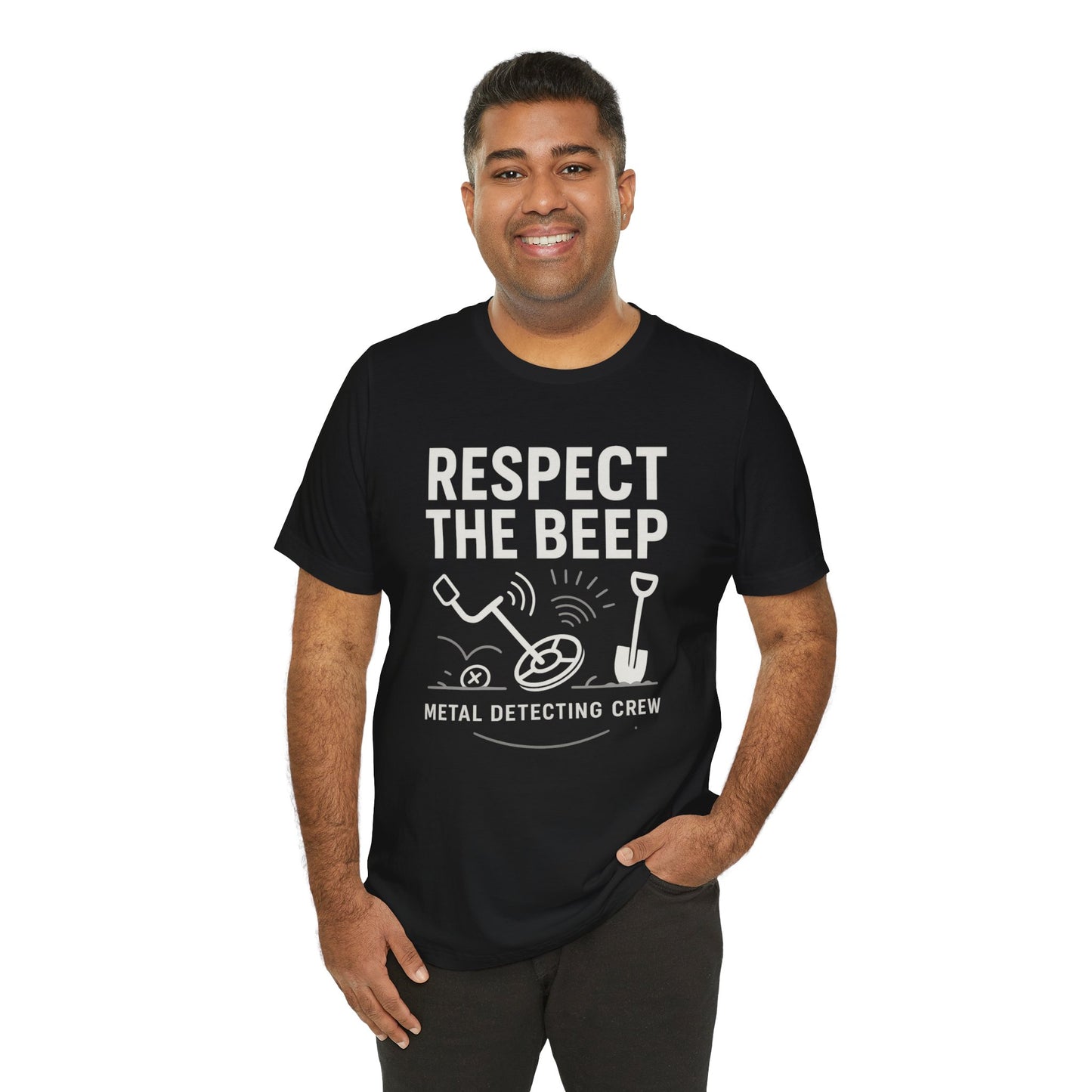 πͺ Respect the Beep β Metal Detecting Crew Unisex Jersey Short Sleeve Tee
