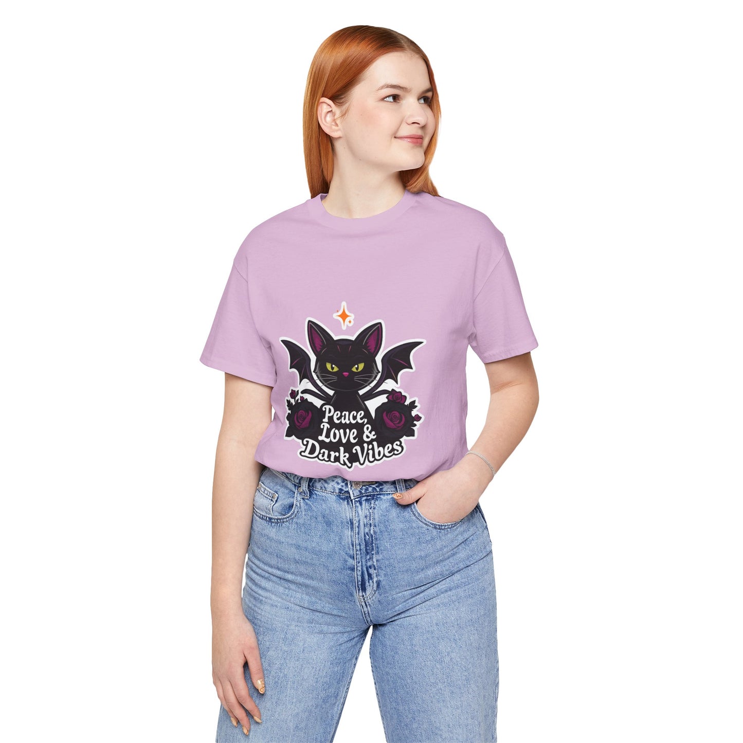 π€ Bat Cat Energy Goth Collection Unisex Jersey Short Sleeve Tee