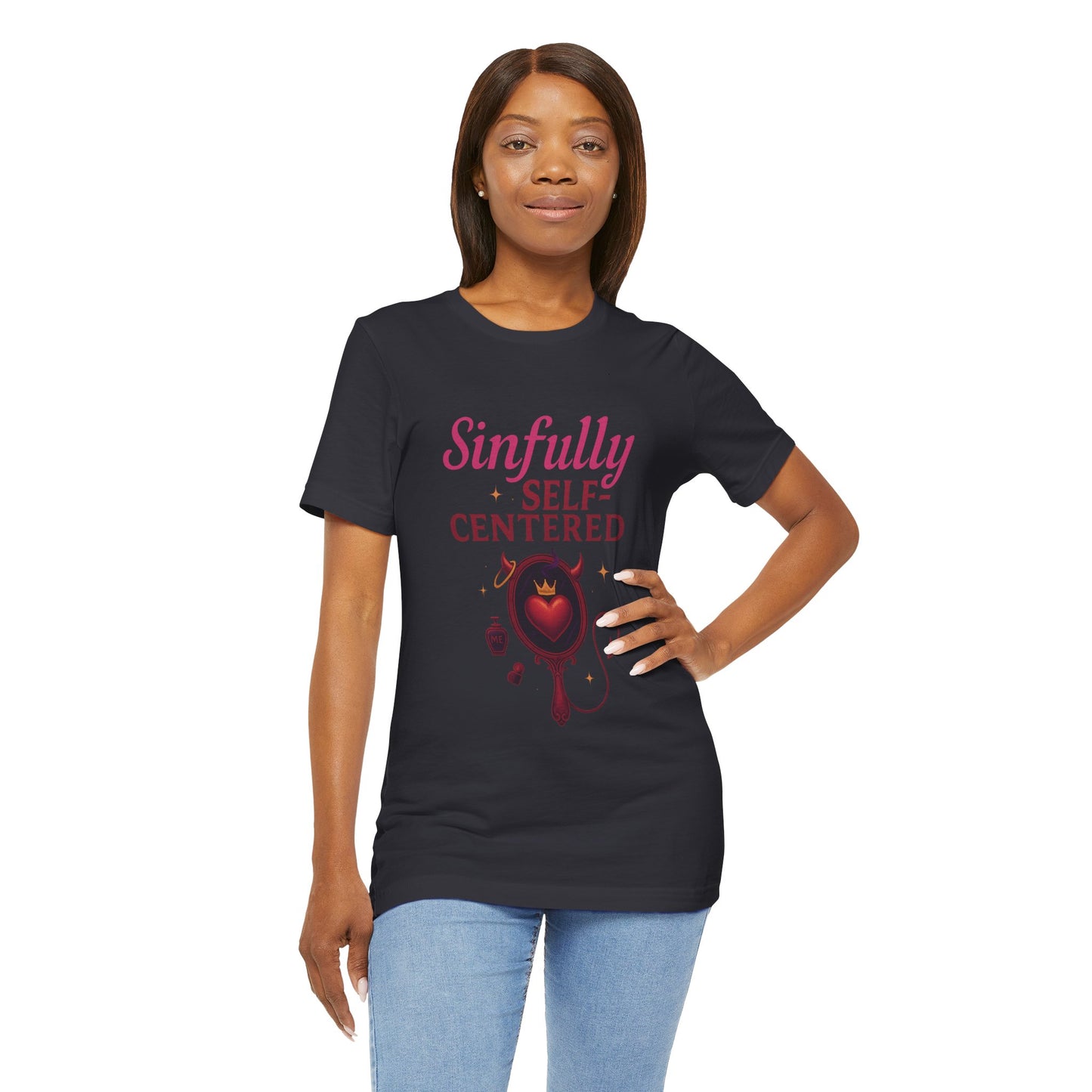 π€ Sinfully Self-Centered Unisex Jersey Short Sleeve Tee