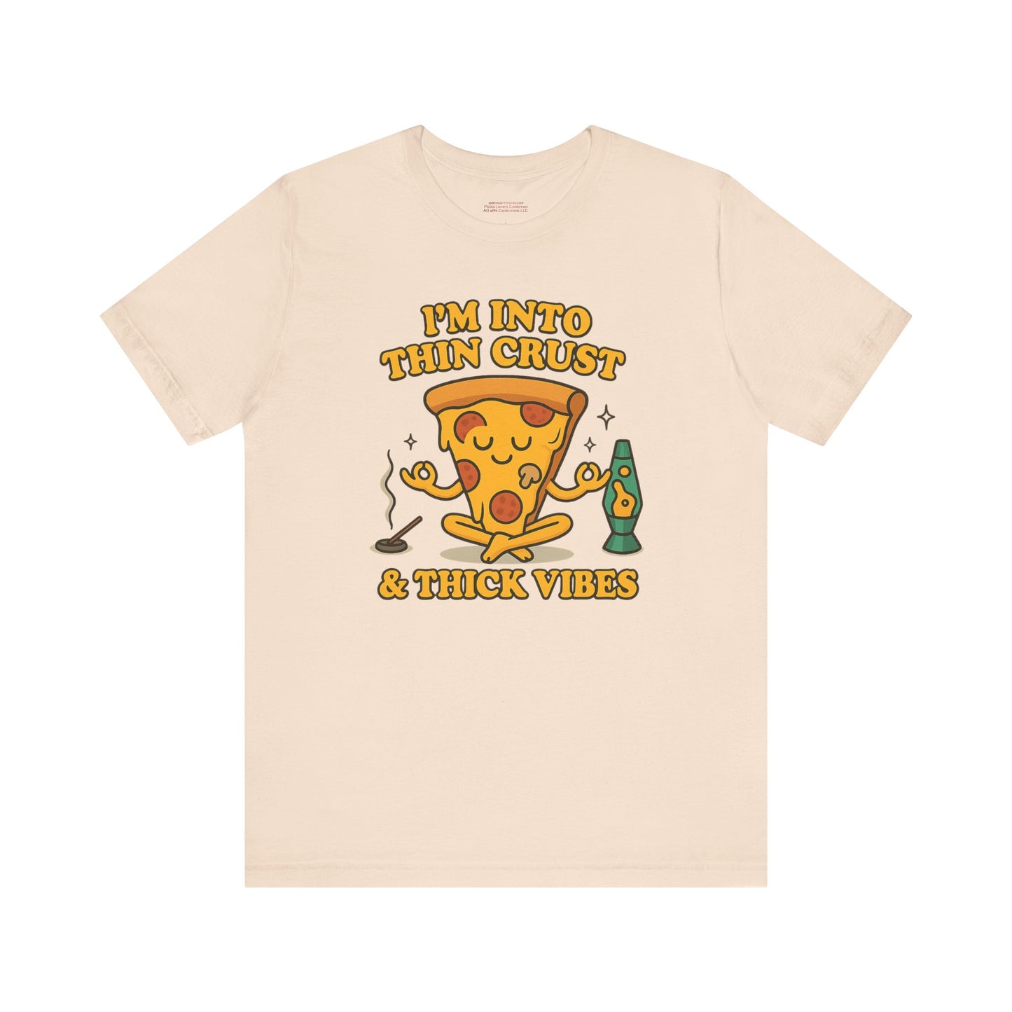 🍕Thin Crust & Thick Vibes – Stay Sauced, Stay Centered Unisex Jersey Short Sleeve Tee