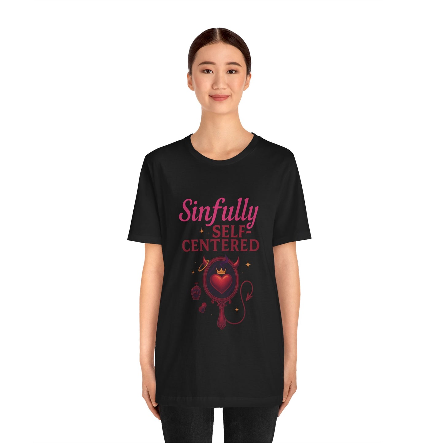 π€ Sinfully Self-Centered Unisex Jersey Short Sleeve Tee