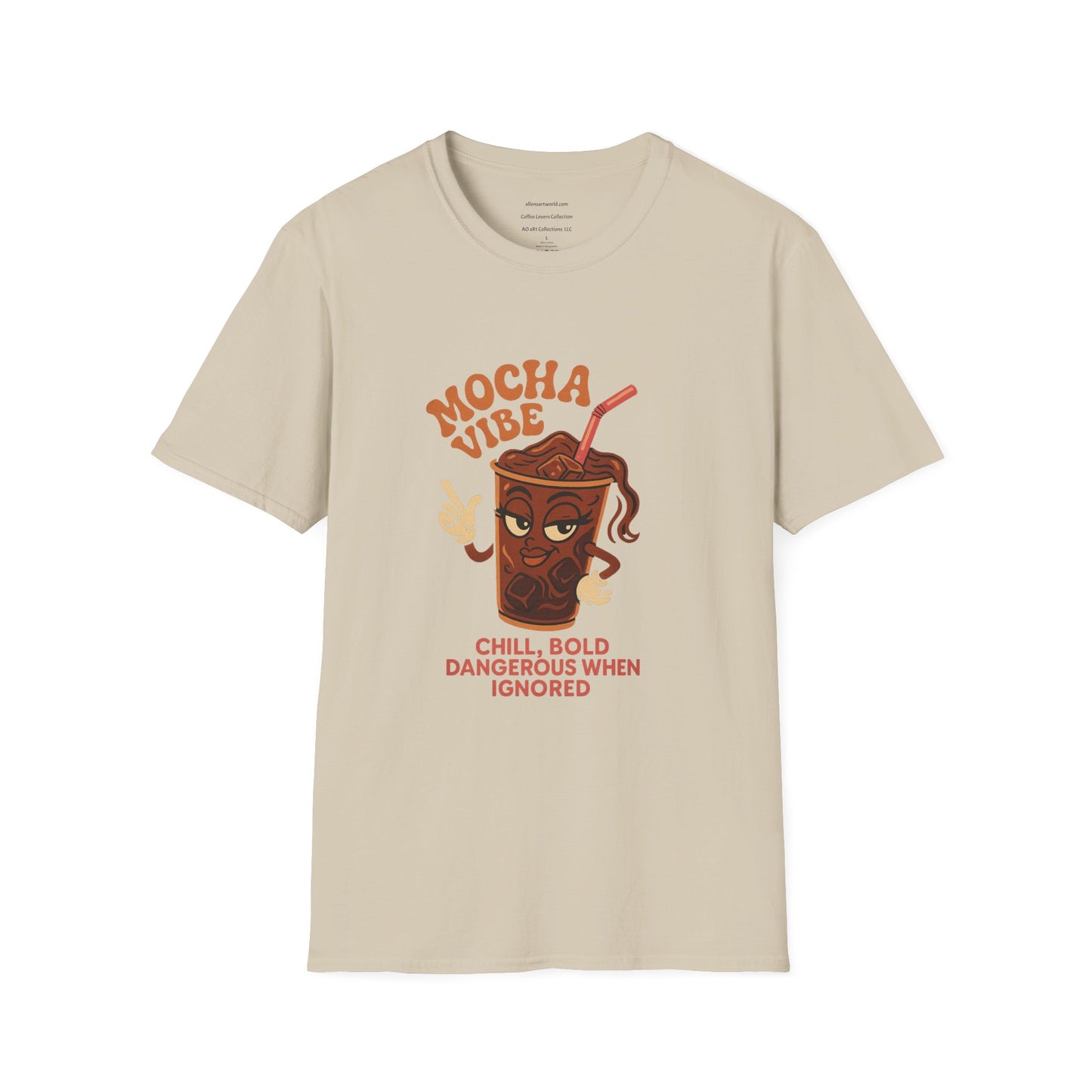 Mocha Vibe – Bold, Smooth, Unbothered Unisex Softstyle T-Shirt