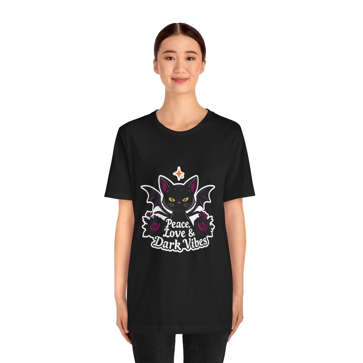 π€ Bat Cat Energy Goth Collection Unisex Jersey Short Sleeve Tee