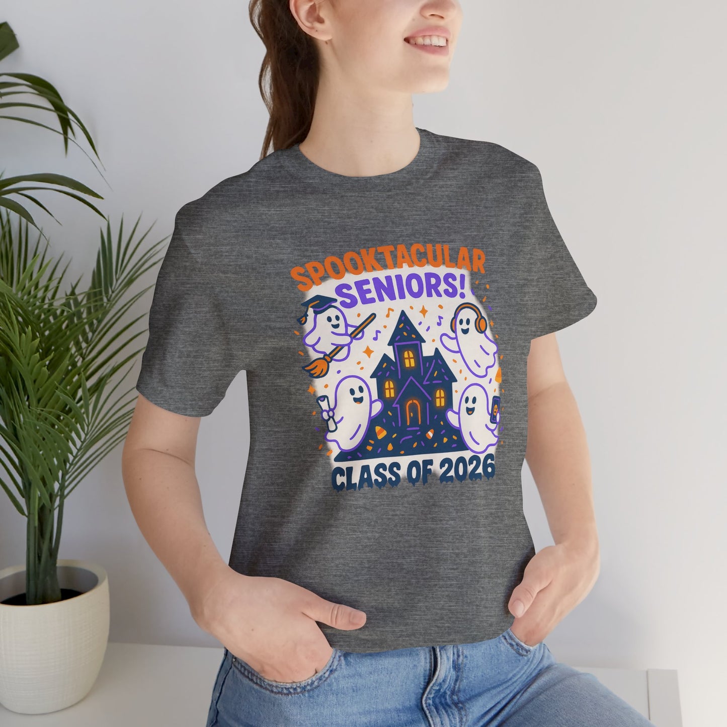 Seniors October Spooktacular Seniors! – design 2 Class of 2026 Unisex Jersey Short Sleeve Tee
