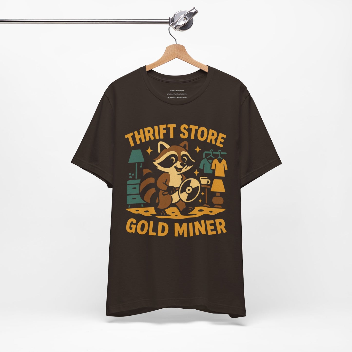 π Thrift Store Gold Miner β Weekend Warriors: Second Hand Legends Unisex Jersey Short Sleeve Tee