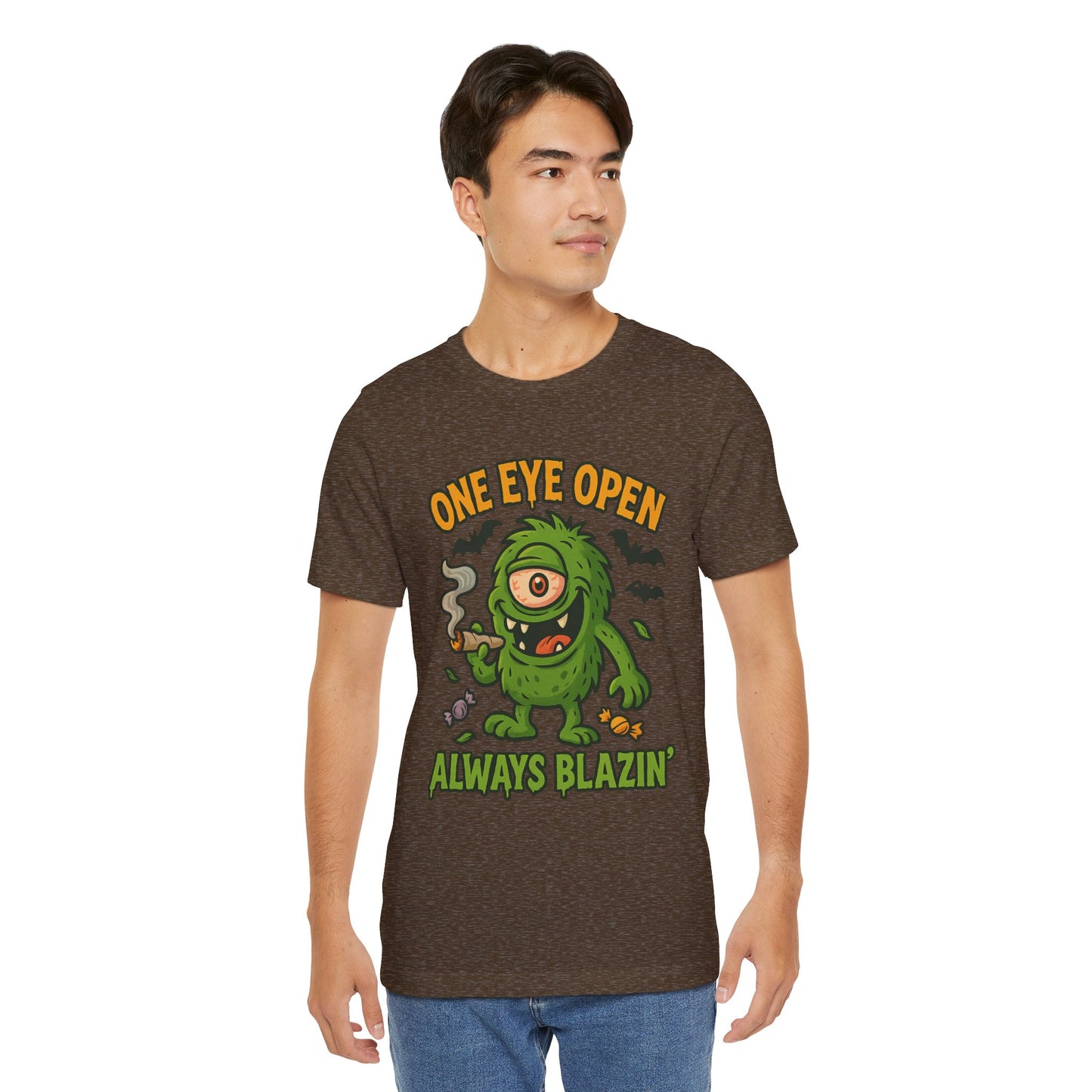 🕯️One Eye Open — Always Blazin’ (Holidazed) Unisex Jersey Short Sleeve Tee