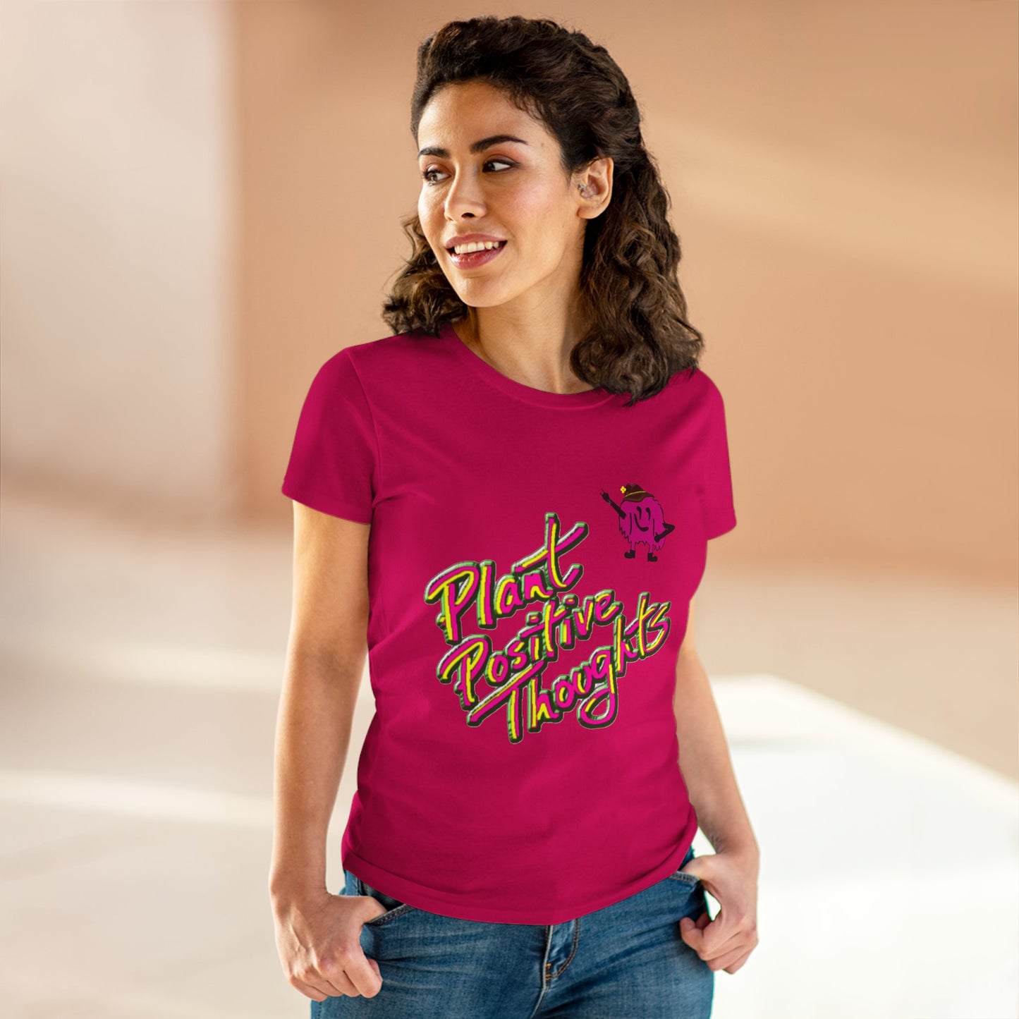 Women's Tee 420 Frinzz Indica Plant Positive Thoughts