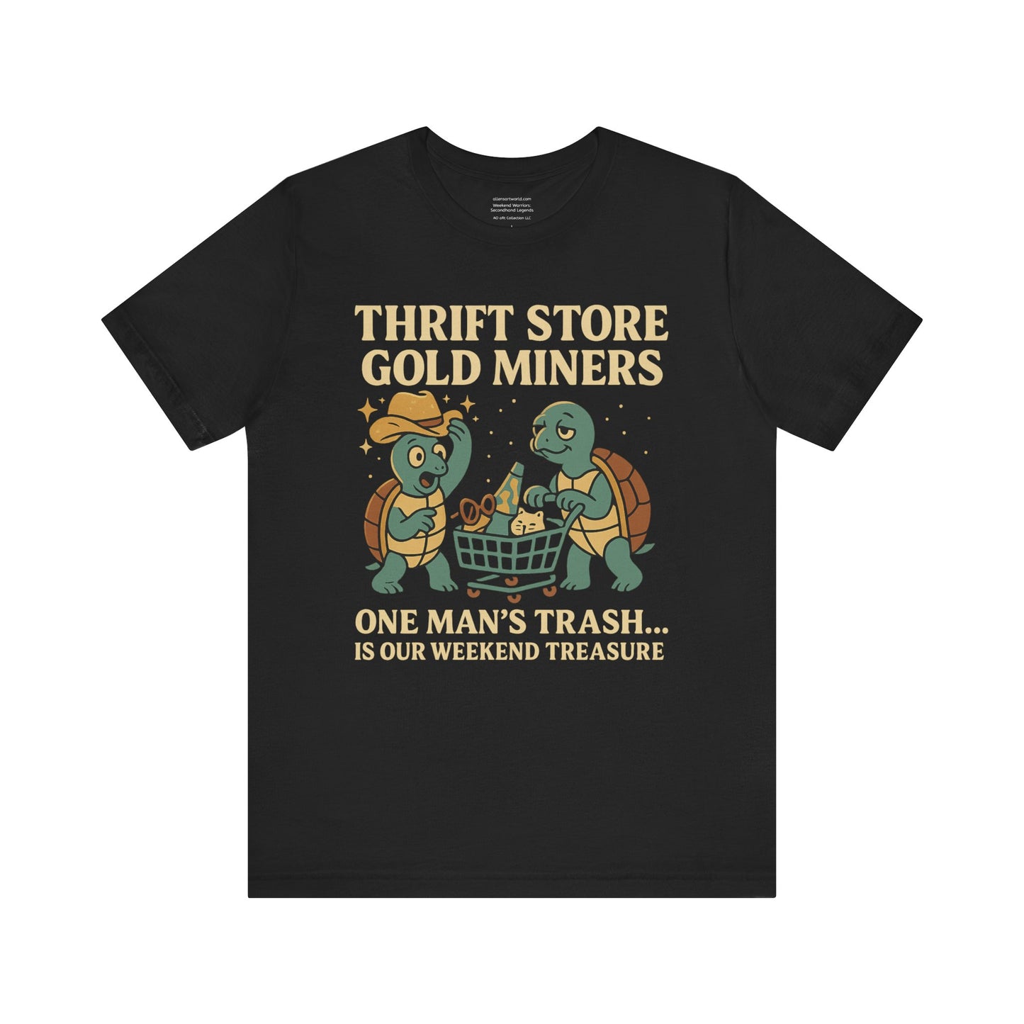 π Thrift Store Gold Miners β Weekend Warriors: Second Hand Legends Unisex Jersey Short Sleeve Tee