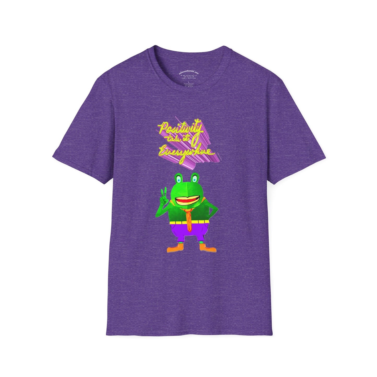 Croak-y McAttitude Take Positivity Everywhere Unisex Softstyle T-Shirt