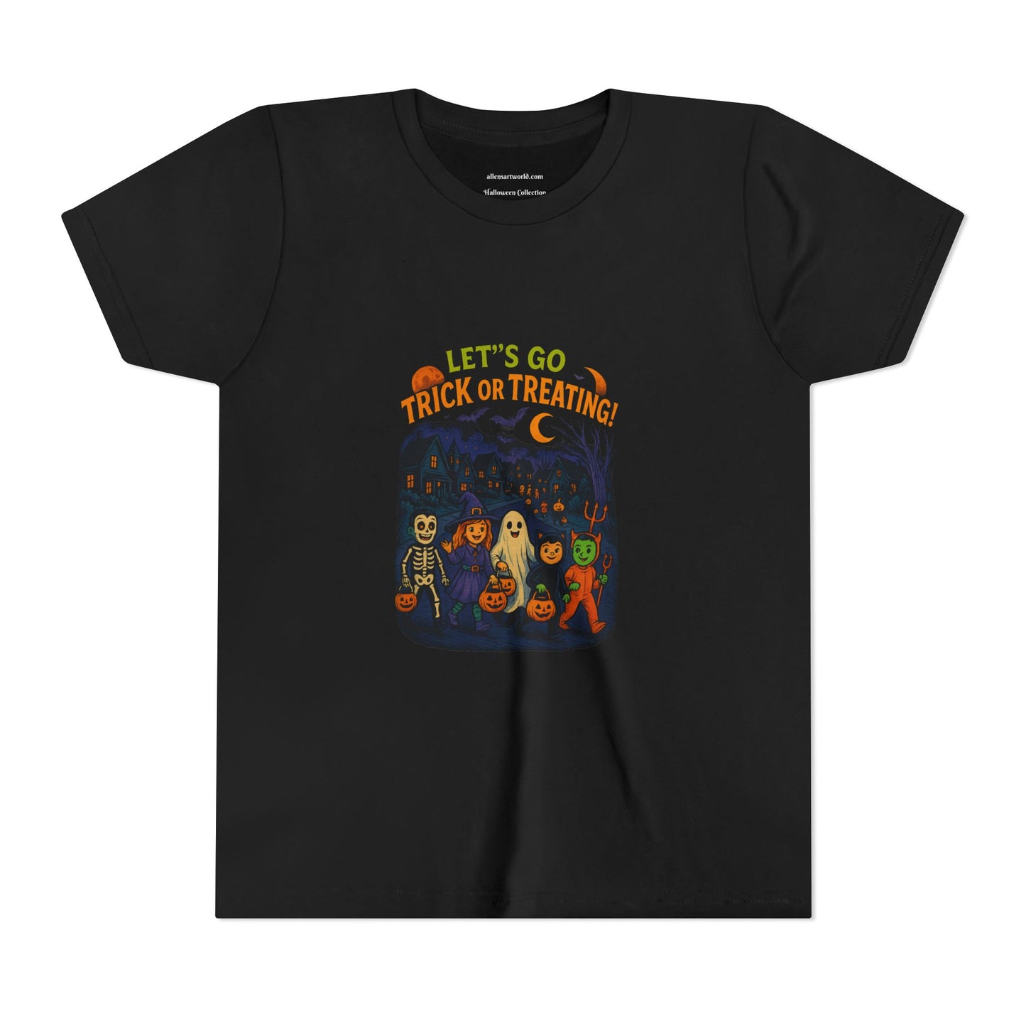 🏠 Let’s Go Trick-or-Treating! Youth Short Sleeve Tee