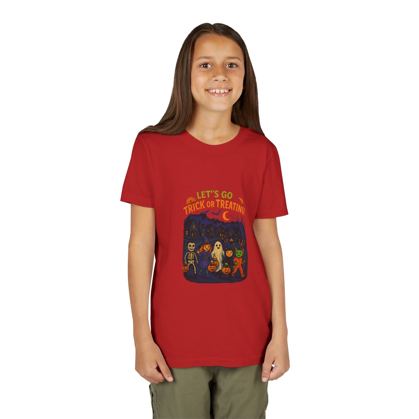 🏠 Let’s Go Trick-or-Treating! Youth Short Sleeve Tee