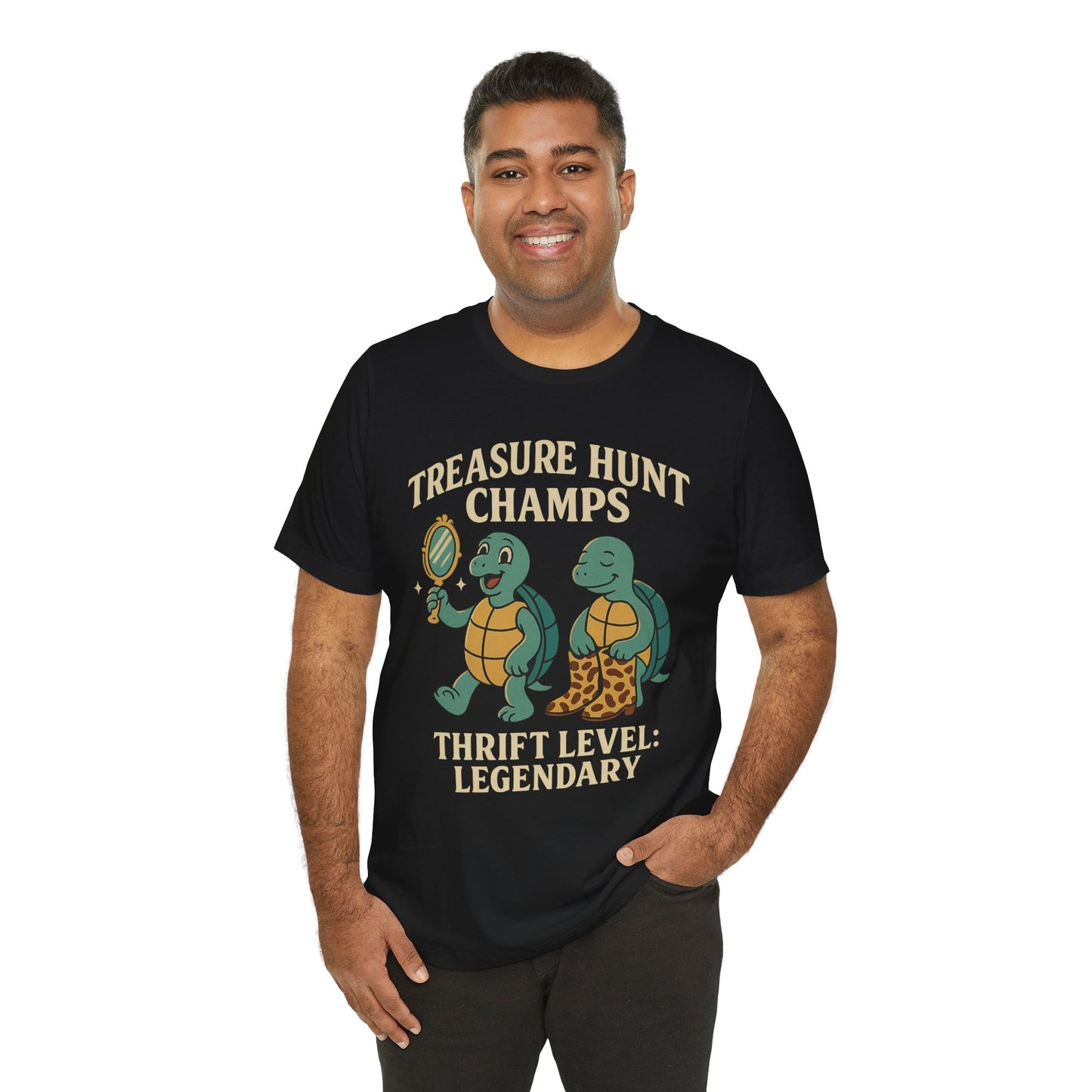 π Treasure Hunt Champs β Jim & Terry (Thrift Level: Legendary) Unisex Jersey Short Sleeve Tee