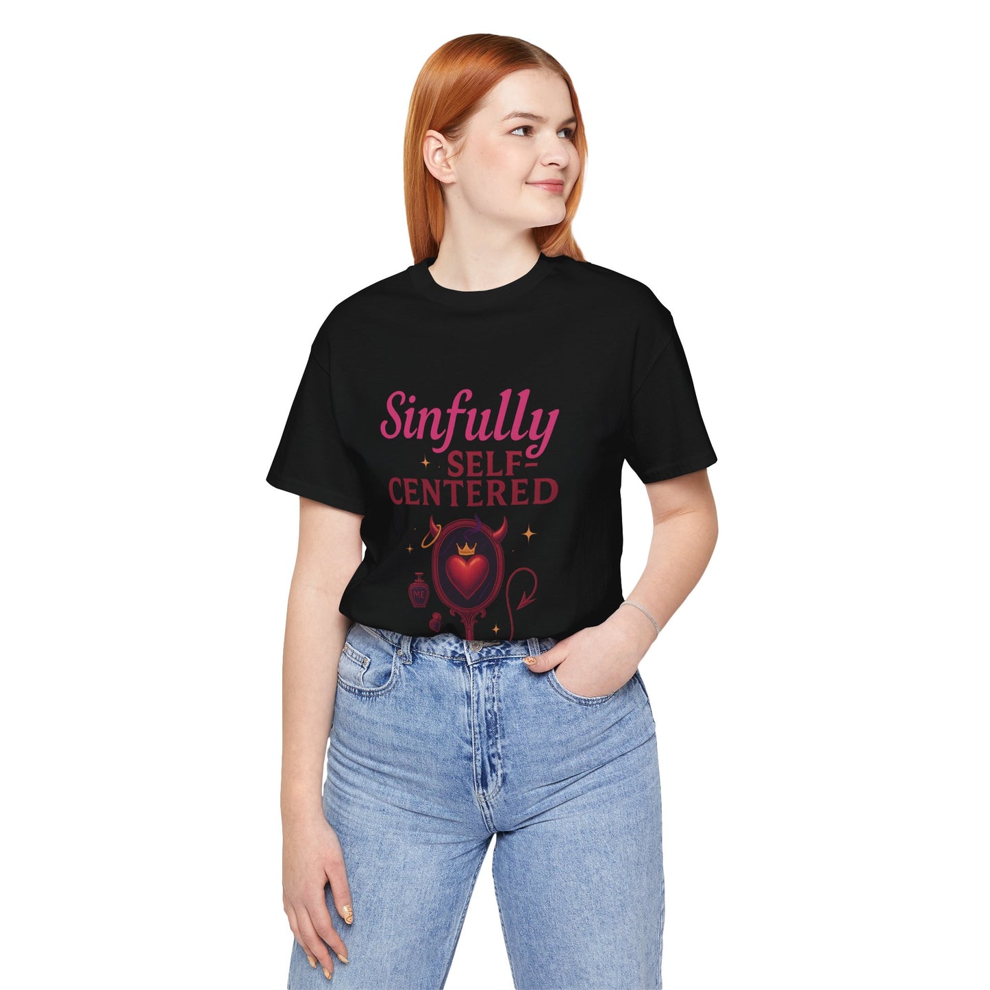 π€ Sinfully Self-Centered Unisex Jersey Short Sleeve Tee