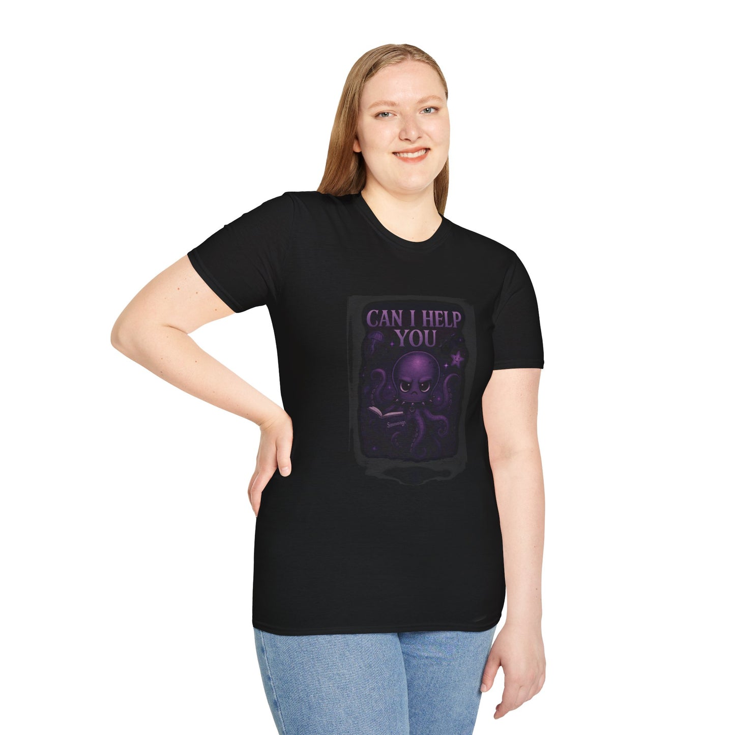 Can I Help You? – Abyss-Level Attitude Unisex Softstyle T-Shirt