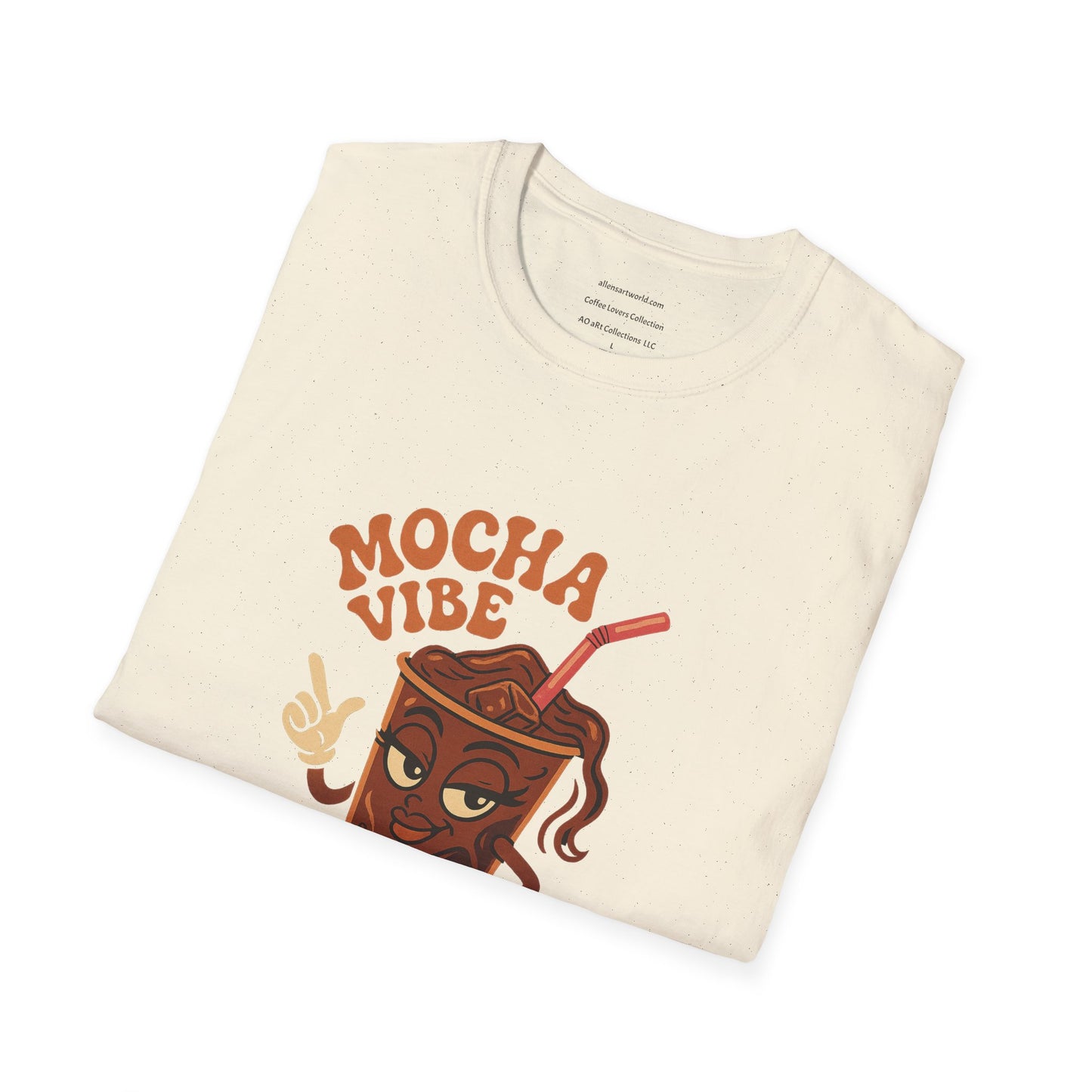 Mocha Vibe – Bold, Smooth, Unbothered Unisex Softstyle T-Shirt