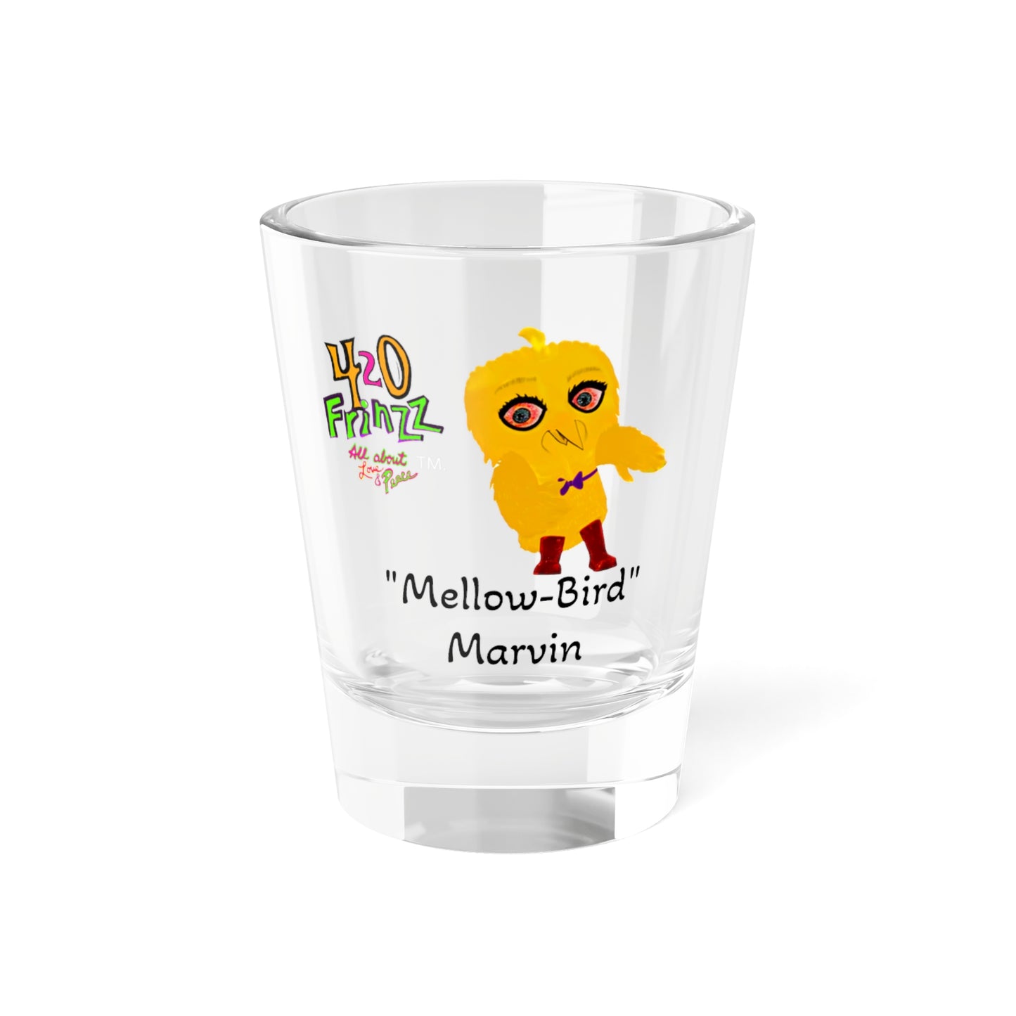 "Mellowbird" Marvin Shot Glass, 1.5oz