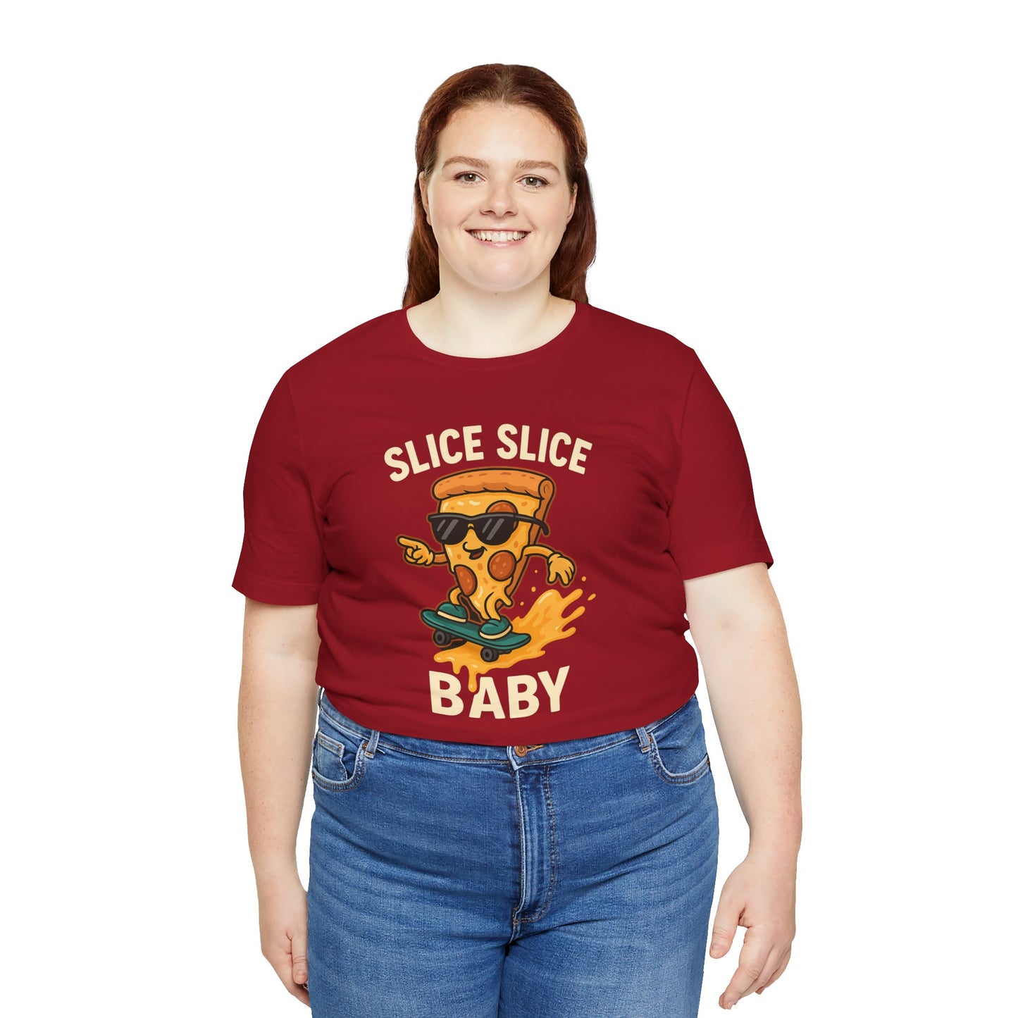 π Slice Slice Baby β Skate Into Flavor! Unisex Jersey Short Sleeve Tee