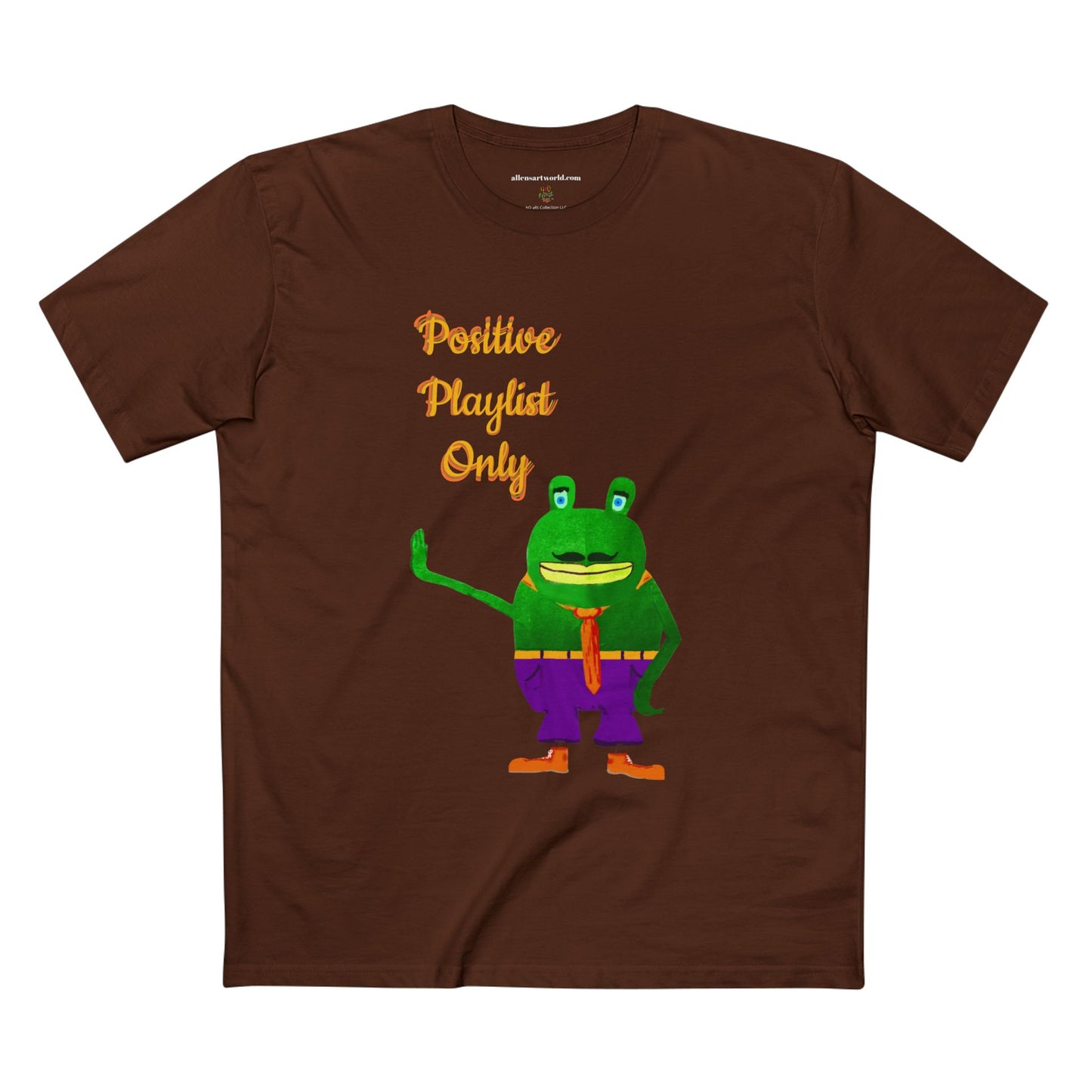 Positive Playlist only 420 frinzz Croak-y McAttitude Adult Staple Tee