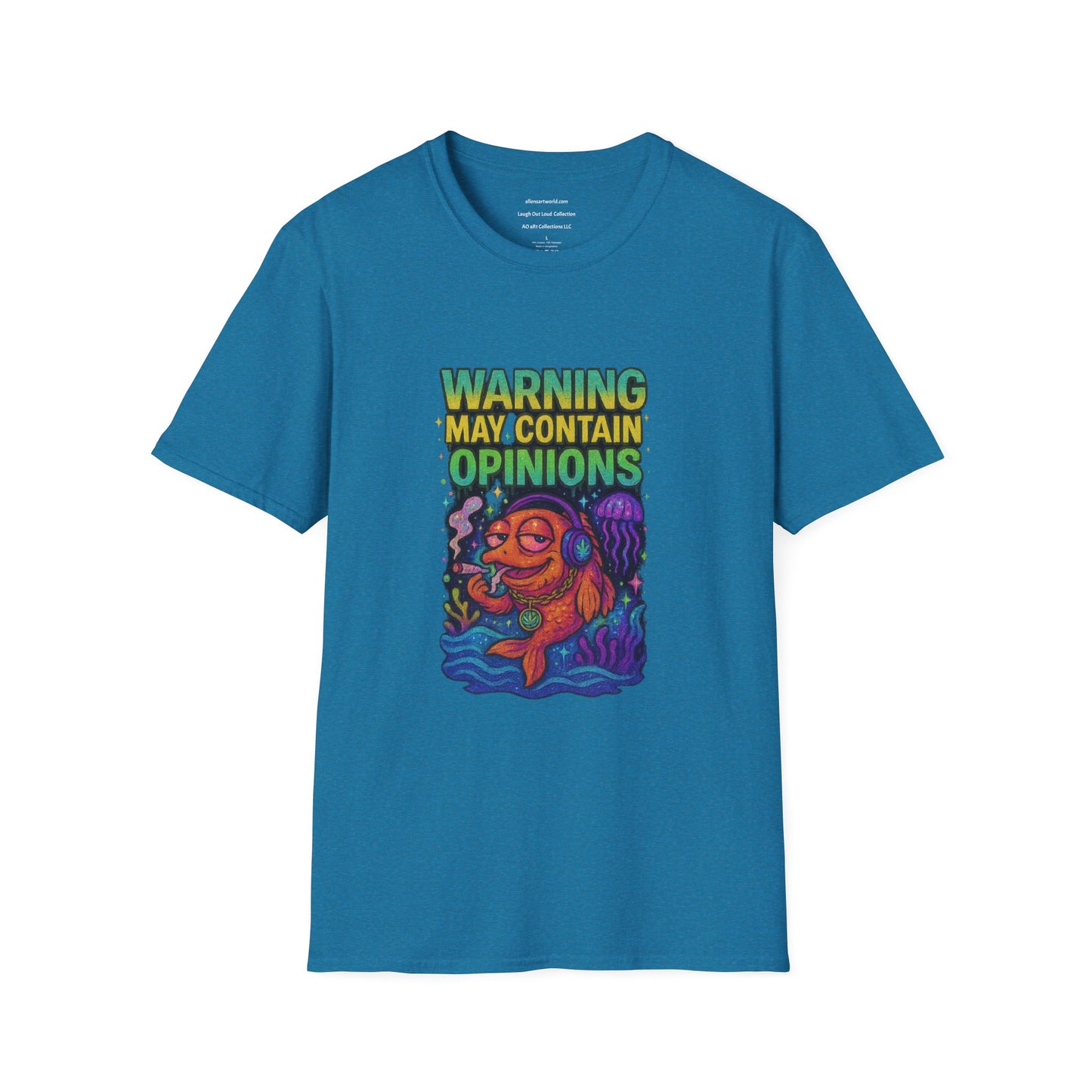 Warning May Contain Opinions - 420 comedy series Unisex Softstyle T-Shirt