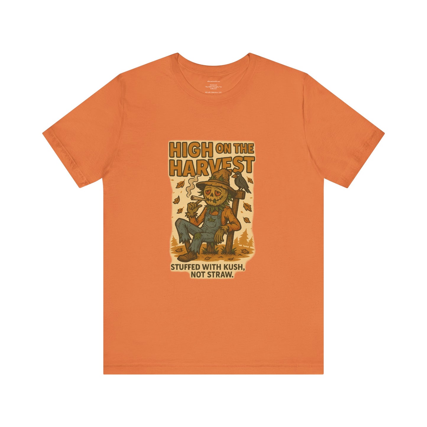 π½ High on the Harvest β Stuffed with Kush, Not Straw Unisex Jersey Short Sleeve Tee