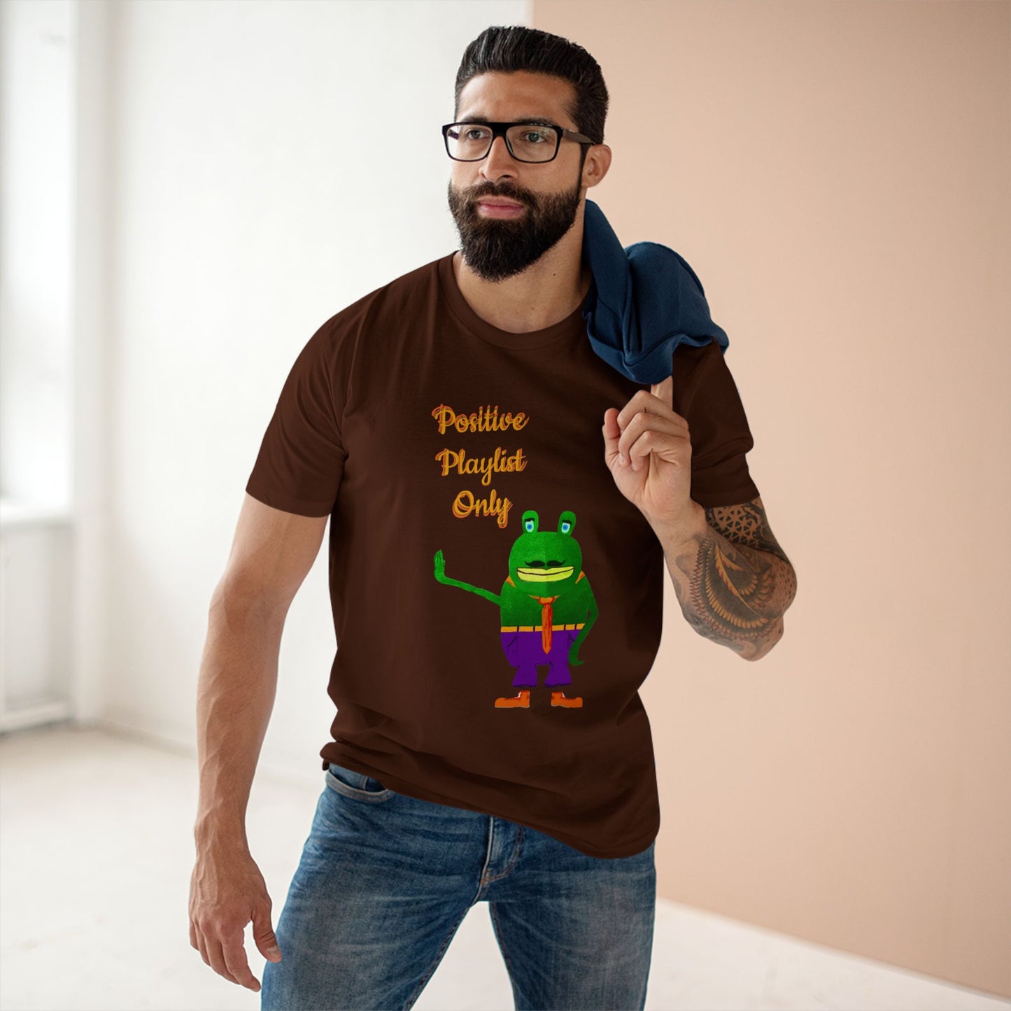Positive Playlist only 420 frinzz Croak-y McAttitude Adult Staple Tee