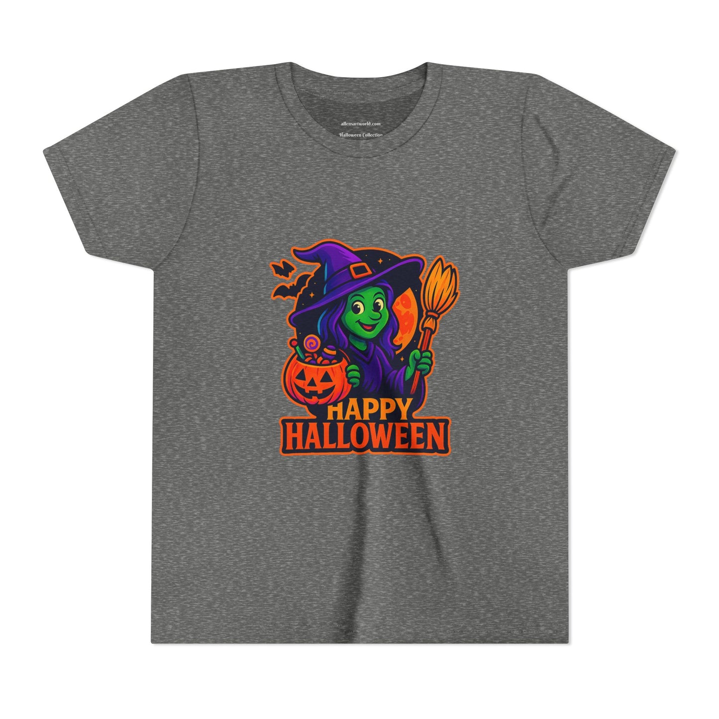 🧙♀️Happy Halloween, Little Witch! Youth Short Sleeve Tee