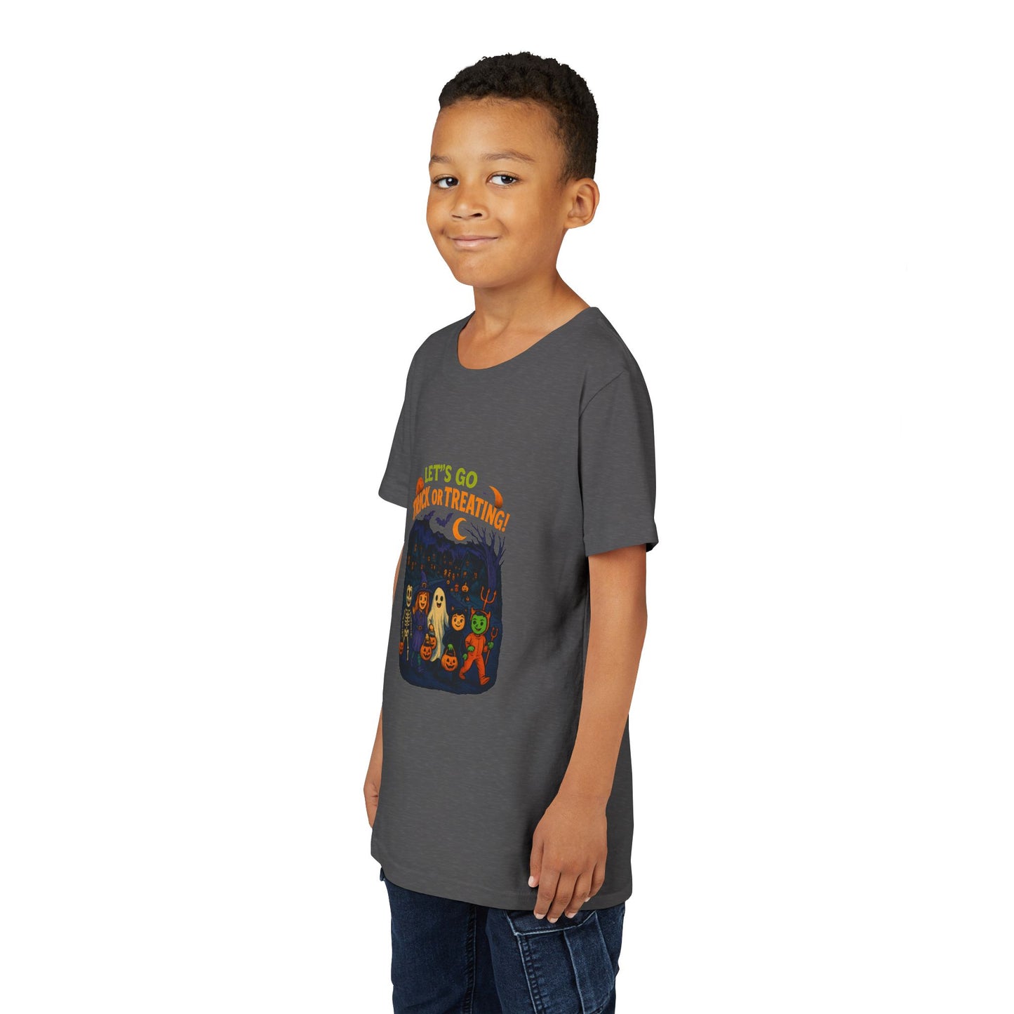 🏠 Let’s Go Trick-or-Treating! Youth Short Sleeve Tee
