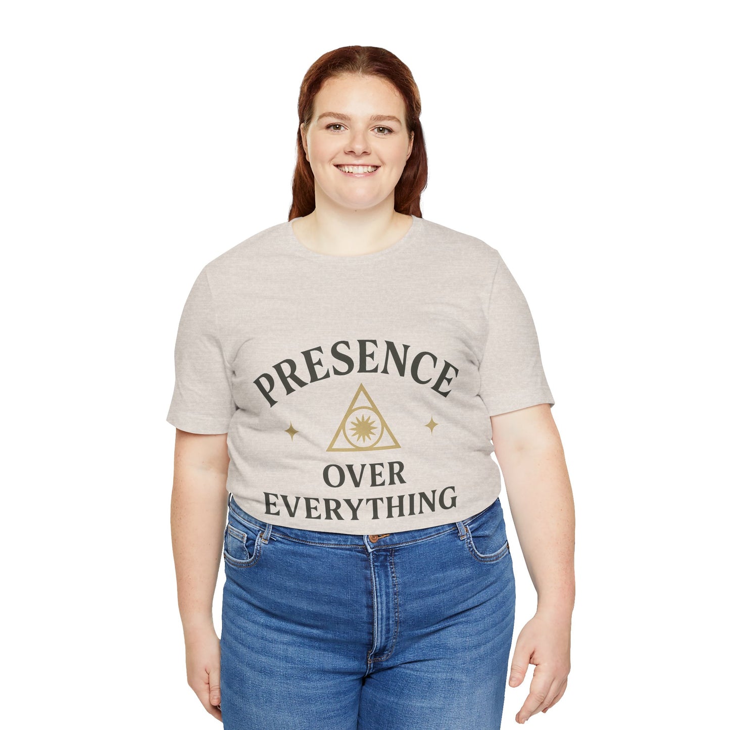 Presence Over Everything Unisex Jersey Short Sleeve Tee