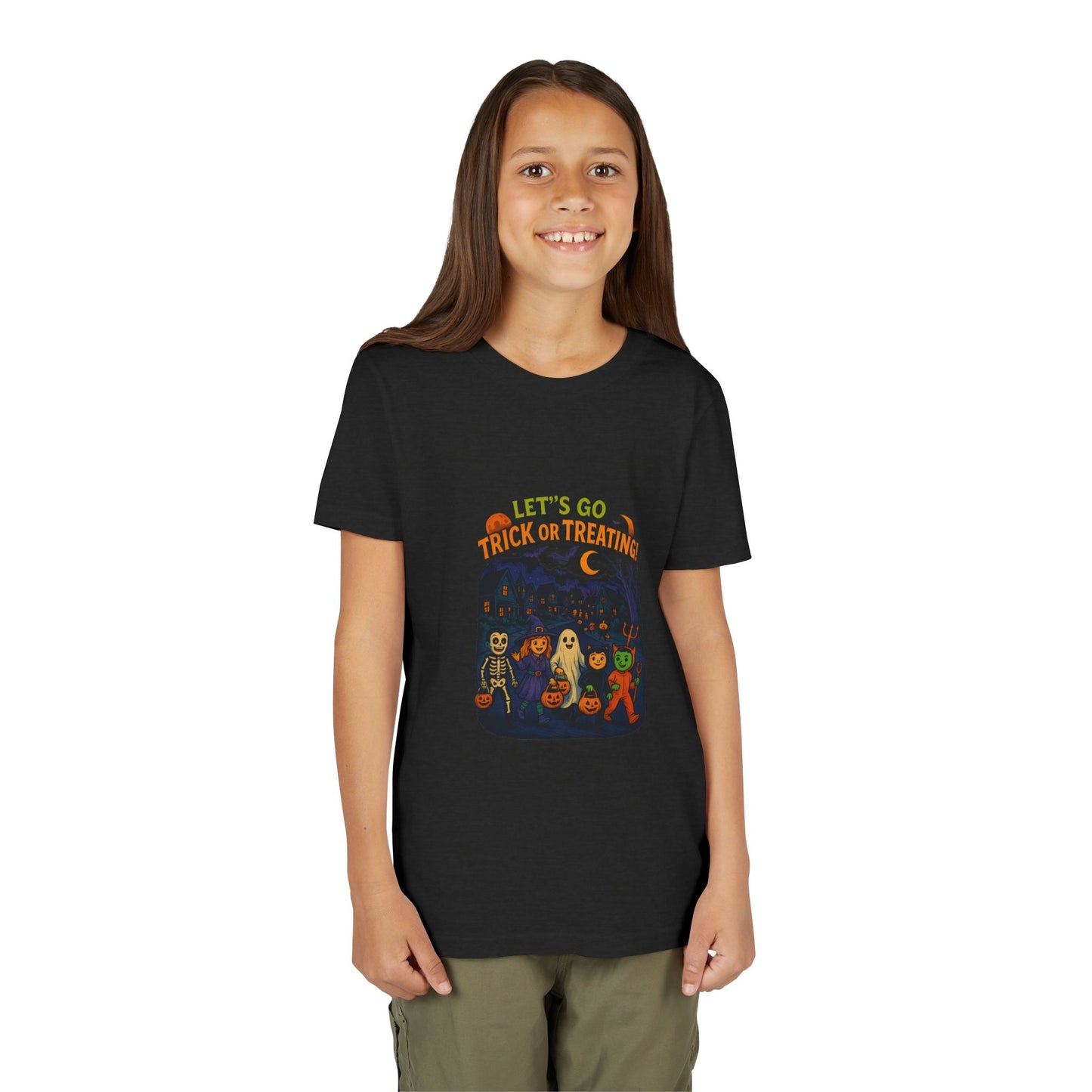 🏠 Let’s Go Trick-or-Treating! Youth Short Sleeve Tee