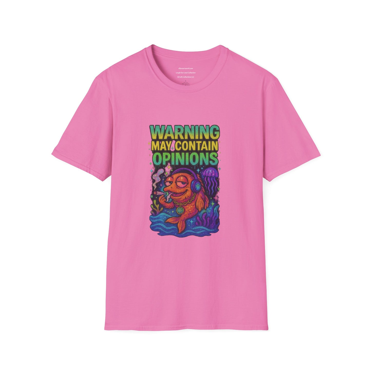 Warning May Contain Opinions - 420 comedy series Unisex Softstyle T-Shirt