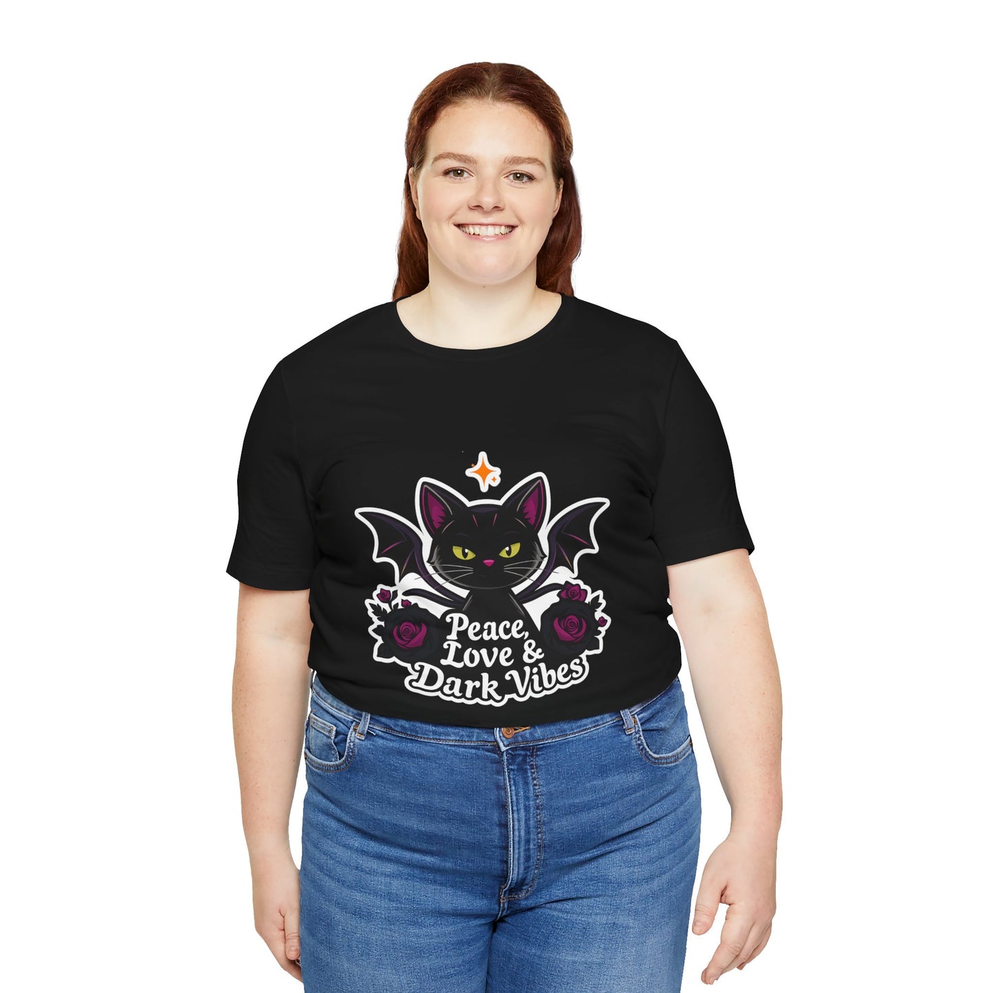 π€ Bat Cat Energy Goth Collection Unisex Jersey Short Sleeve Tee