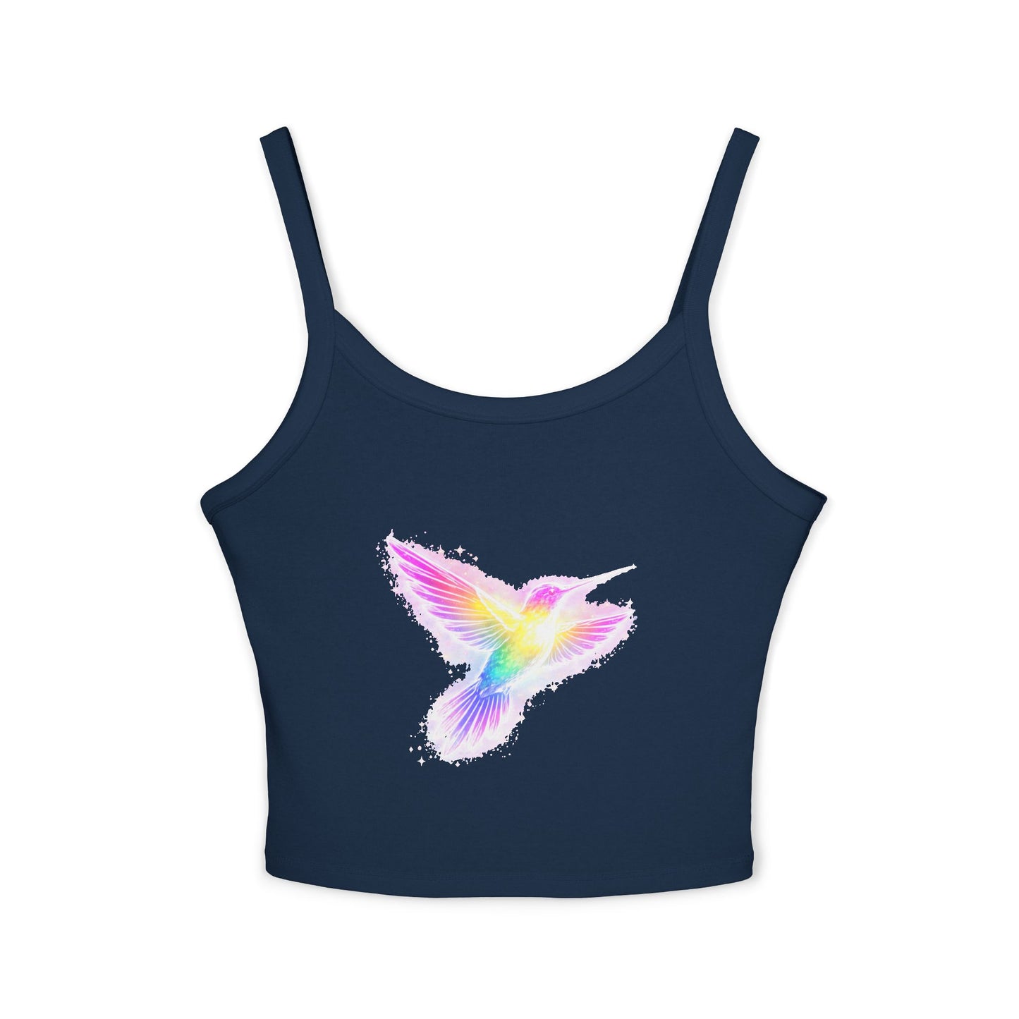 Radiant Hummingbird Light Energy & Joy in Motion Women's Spaghetti Strap Tank Top