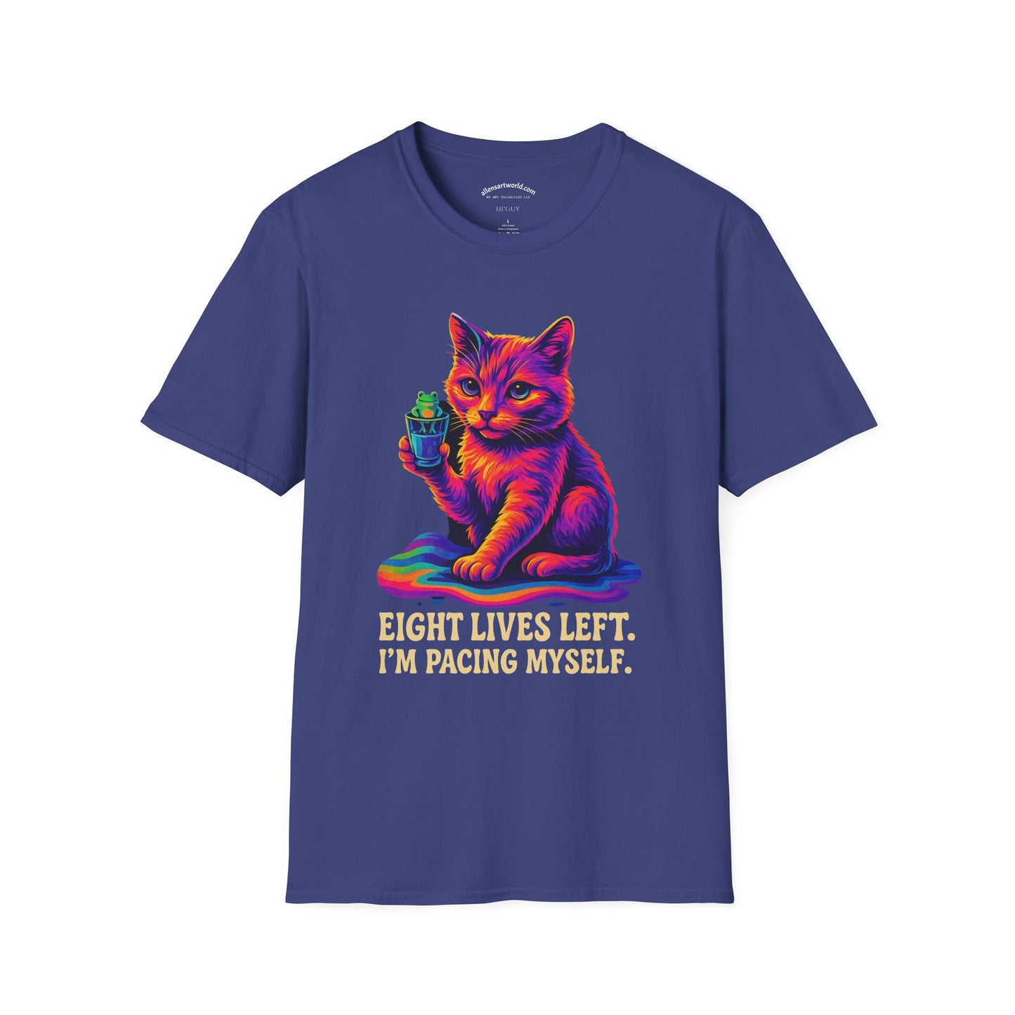 Beam up the good vibes Sippin’ with My Spirit Animal – Featuring LilGuy the Cat Unisex Softstyle