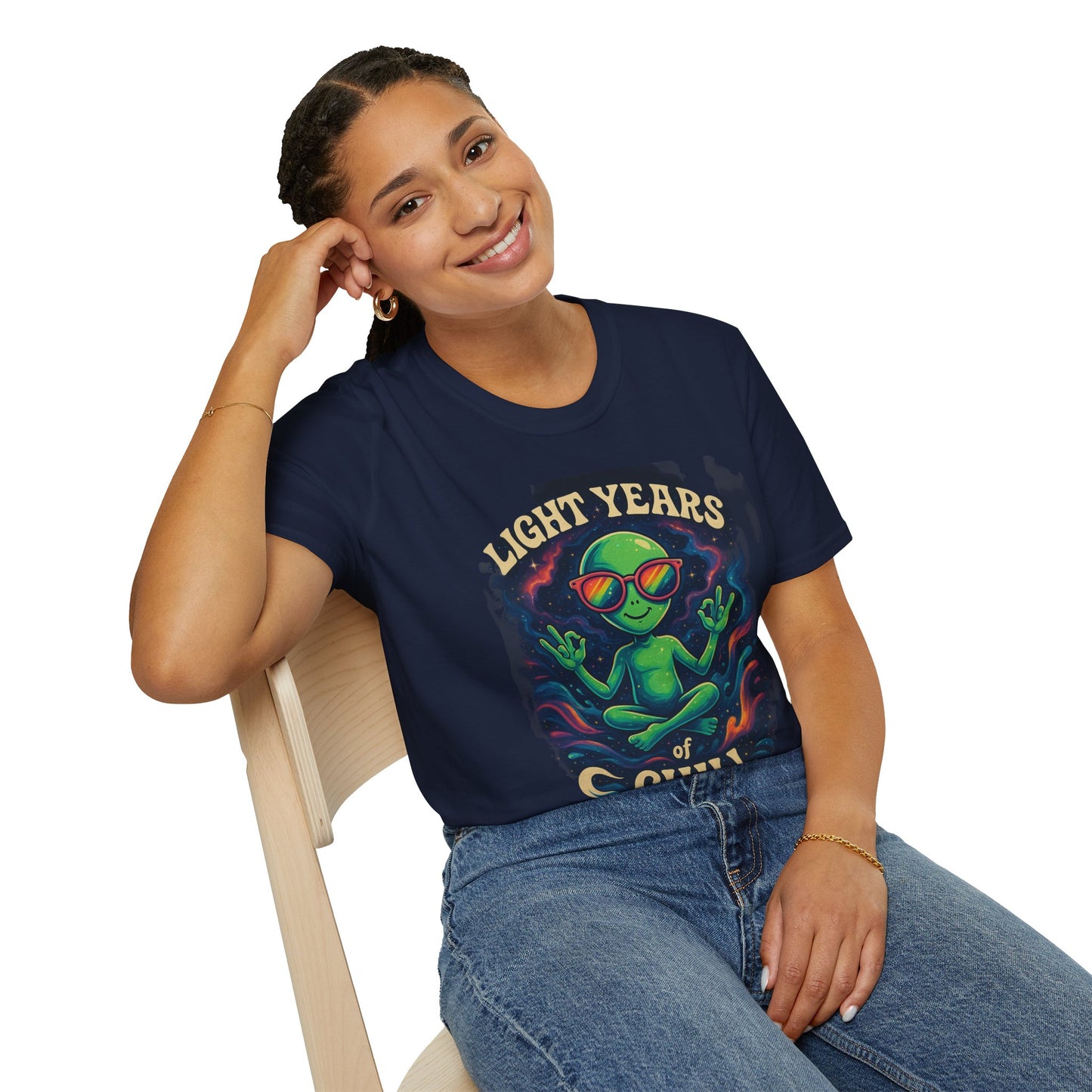 Light Years of Chill β Cosmic Vibes Tee Unisex Softstyle