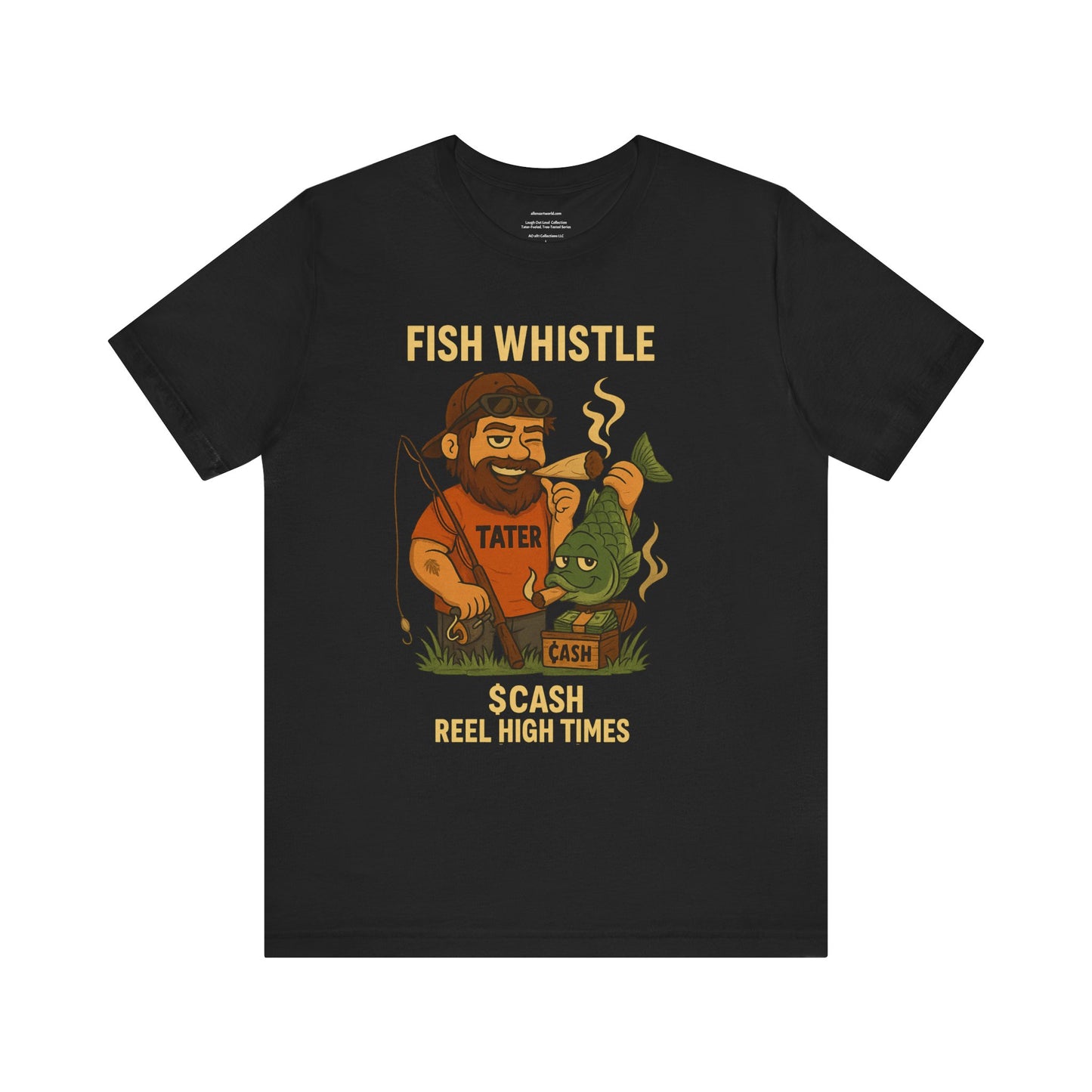 π²π₯πͺ π£π Fish Whistle: Reel High Times Unisex Jersey Short Sleeve Tee