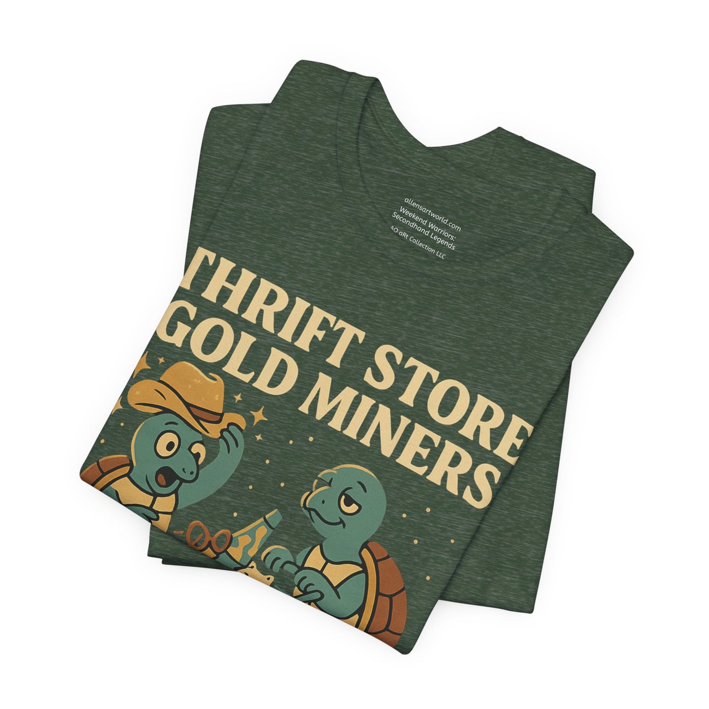 π Thrift Store Gold Miners β Weekend Warriors: Second Hand Legends Unisex Jersey Short Sleeve Tee