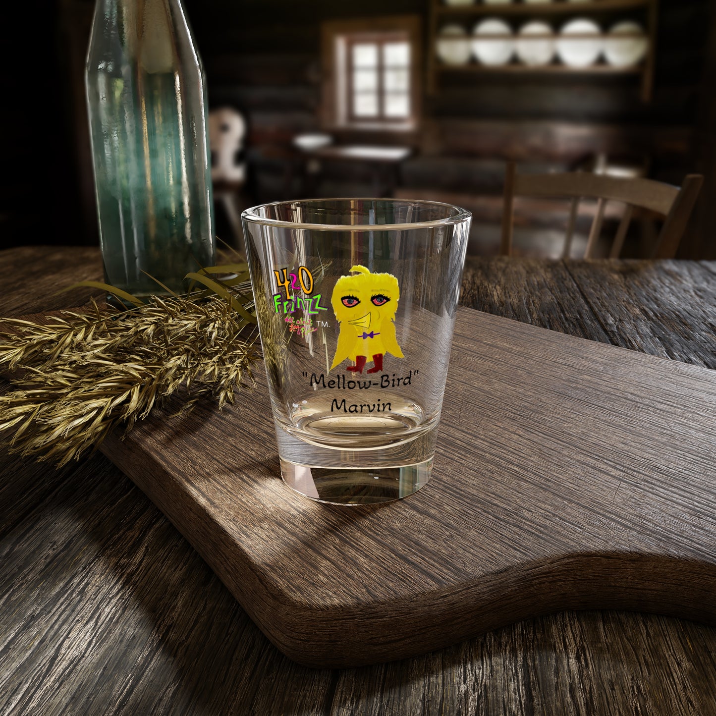 "Mellowbird" Marvin Shot Glass, 1.5oz