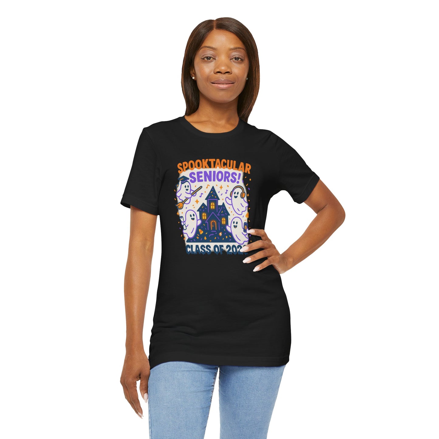 Seniors October Spooktacular Seniors! – design 2 Class of 2026 Unisex Jersey Short Sleeve Tee