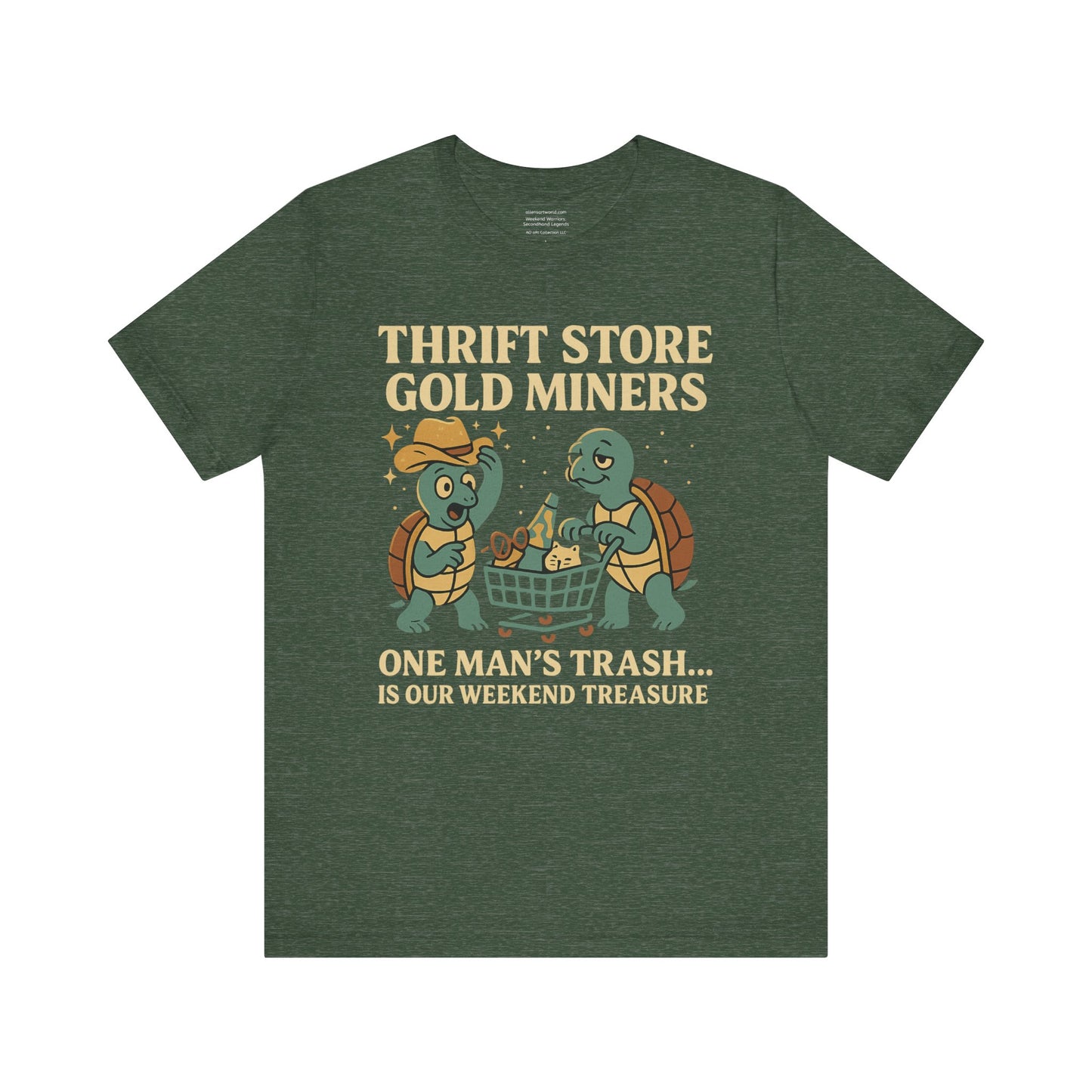 π Thrift Store Gold Miners β Weekend Warriors: Second Hand Legends Unisex Jersey Short Sleeve Tee