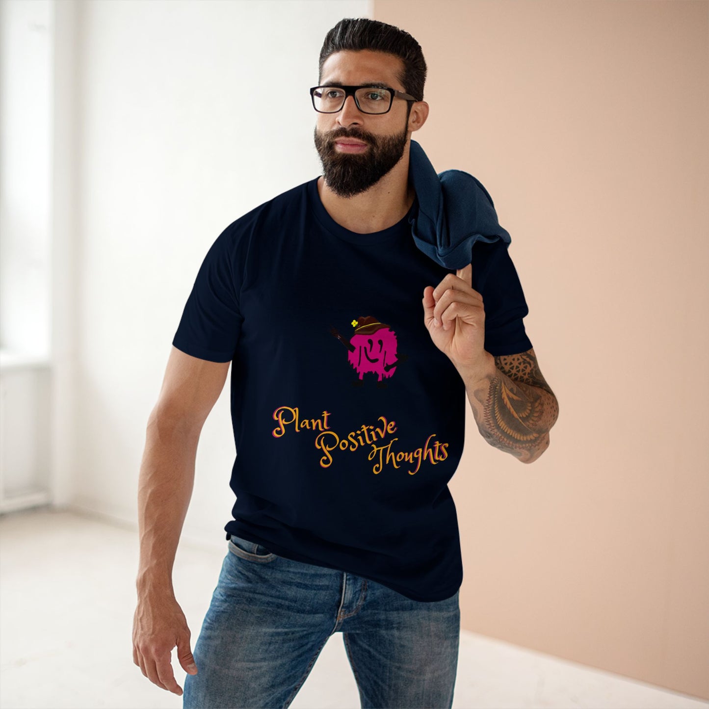 Plant Positive Thoughts Adult Staple Tee