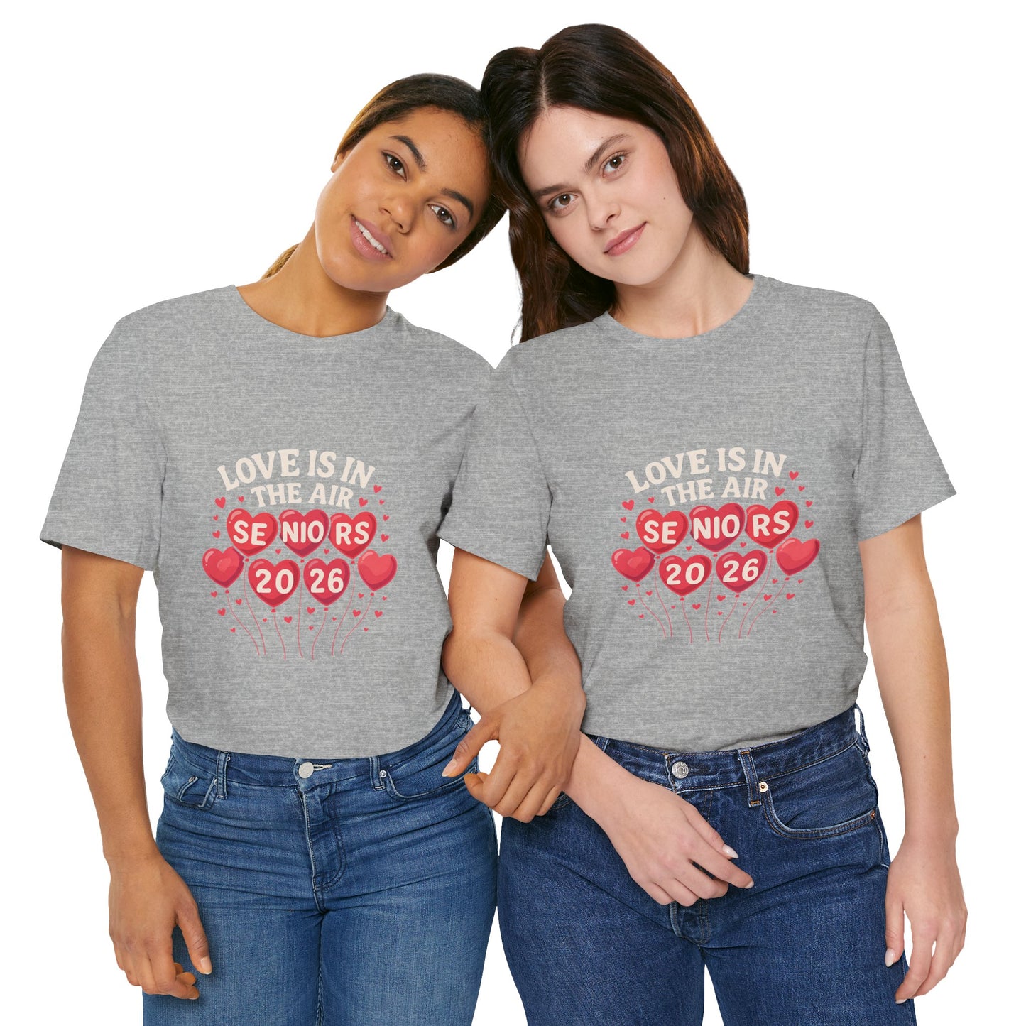 Love Is in the Air β Seniors 2026 design 1 (February Edition)Unisex Jersey Short Sleeve Tee