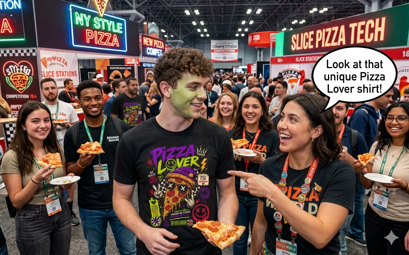 Pizza Lover’s Rebellion Tee – Street Slice Edition |Unisex Softstyle T-Shirt- The Pizza Lovers United Collection