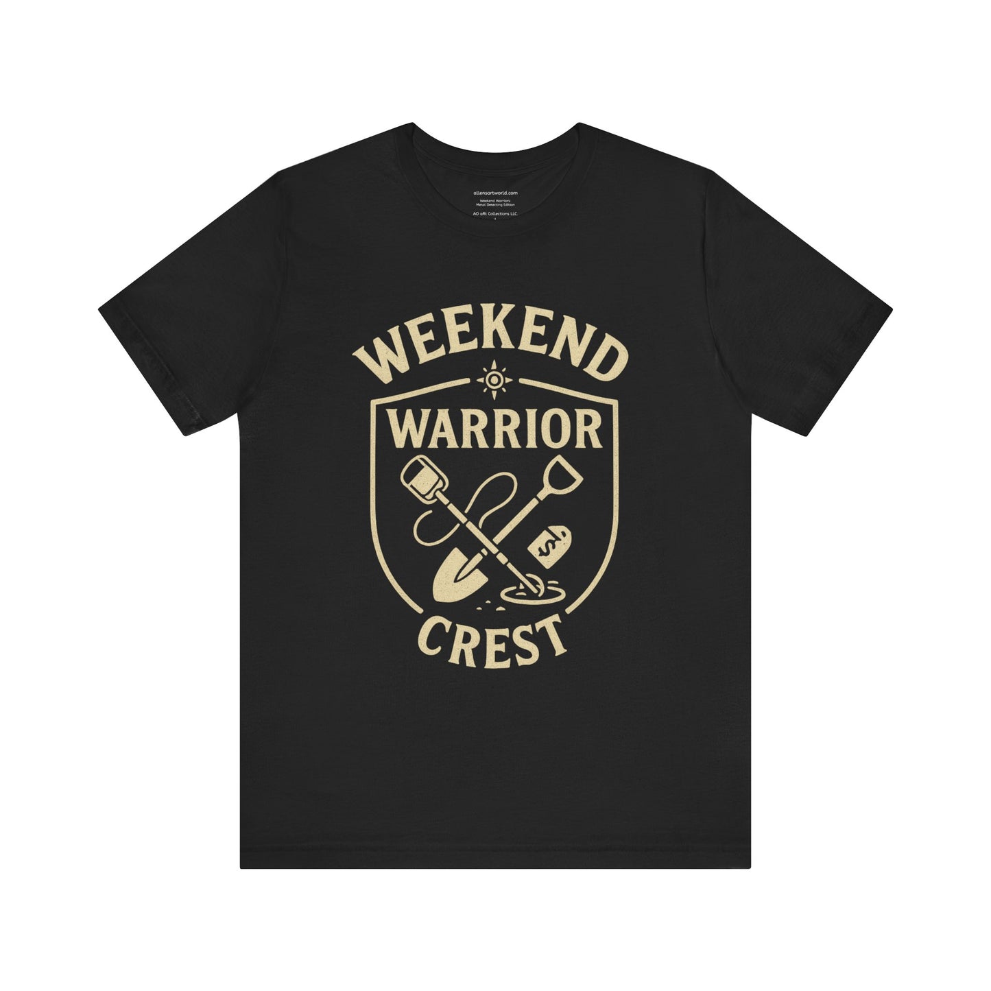 πͺ Weekend Warrior Crest β Metal Detecting Badge of Honor Unisex Jersey Short Sleeve Tee