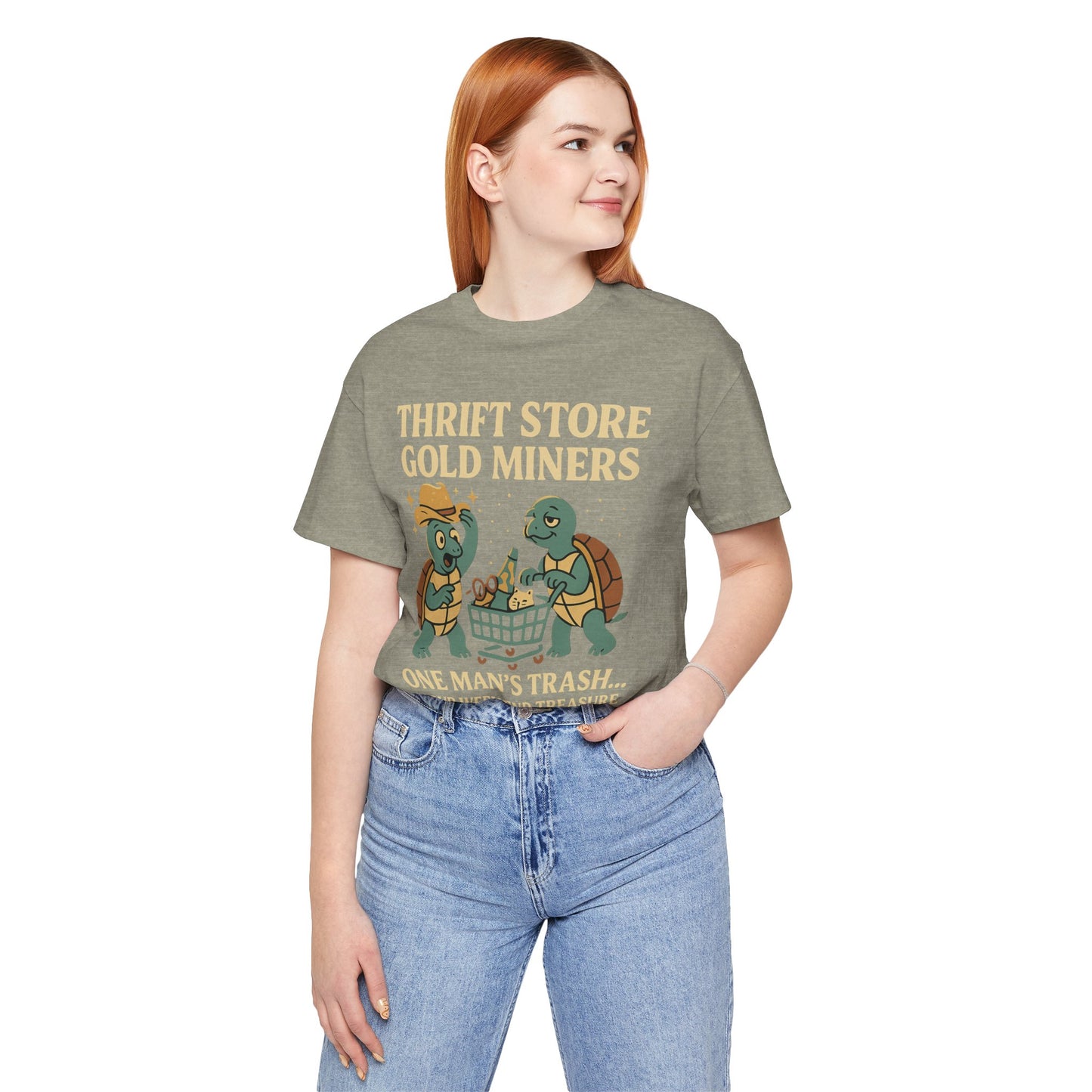 π Thrift Store Gold Miners β Weekend Warriors: Second Hand Legends Unisex Jersey Short Sleeve Tee