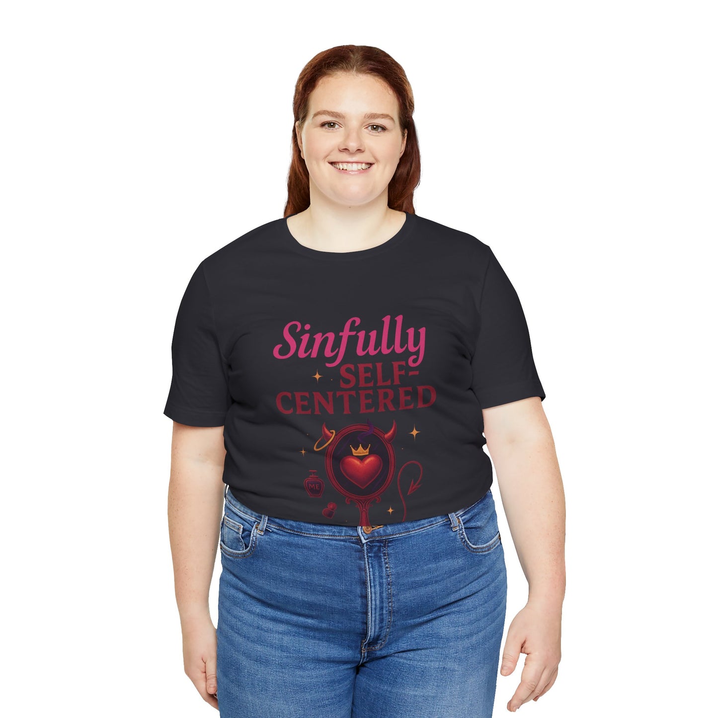 π€ Sinfully Self-Centered Unisex Jersey Short Sleeve Tee