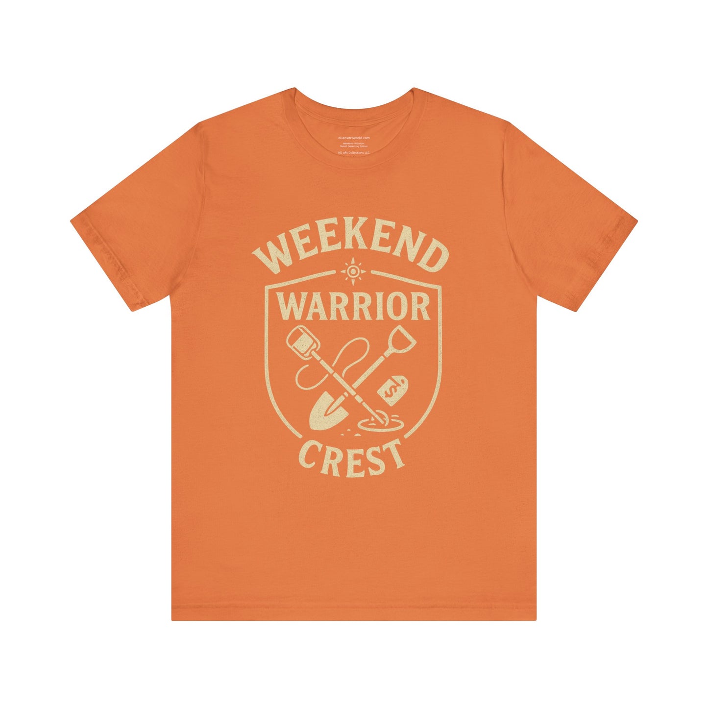 πͺ Weekend Warrior Crest β Metal Detecting Badge of Honor Unisex Jersey Short Sleeve Tee